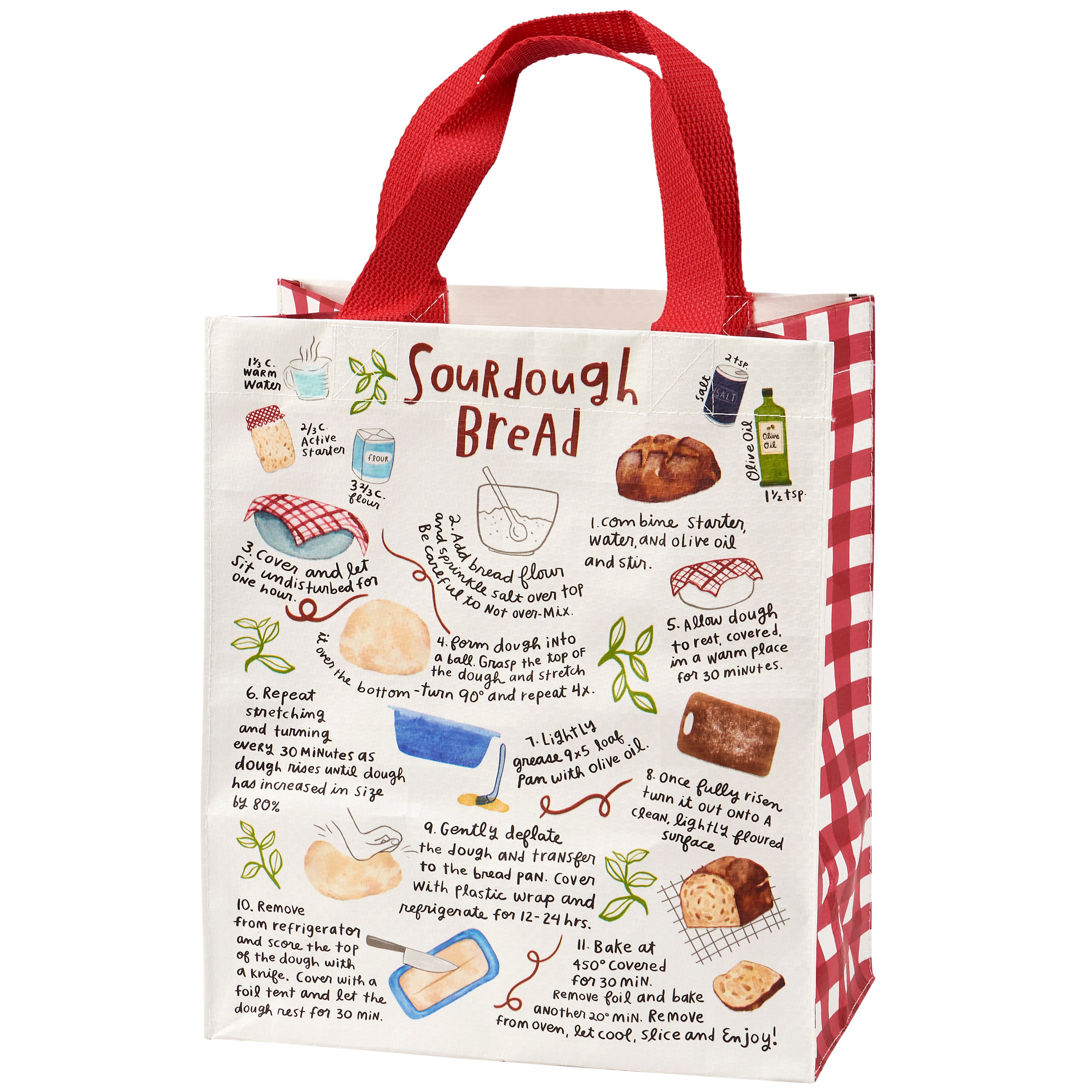 Charming Recipe Inspired Eco-Friendly Bread & Jam Daily Tote Bag
