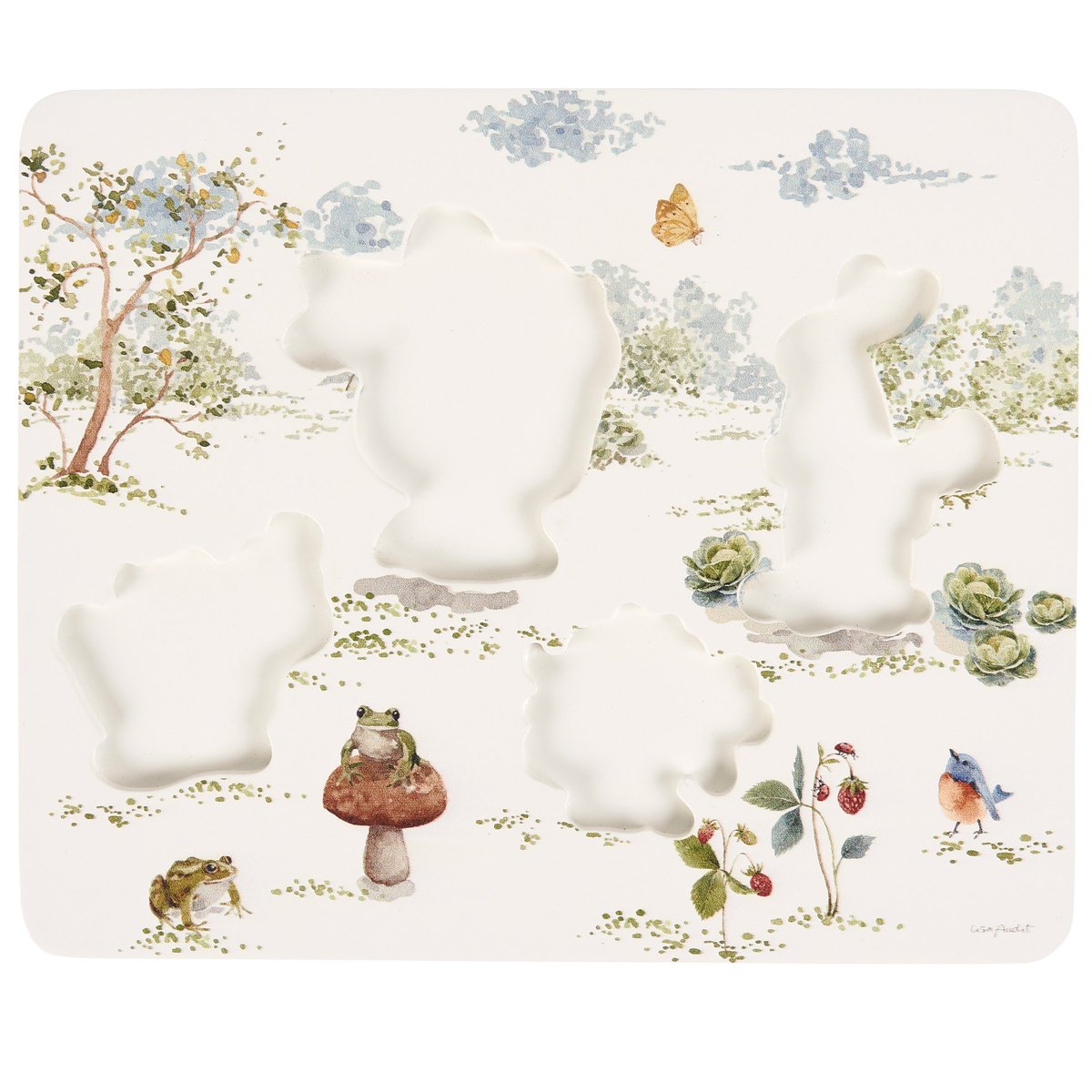 Charming Wooden Garden Friends Chunky Puzzle for Toddlers - Educational Animal Play