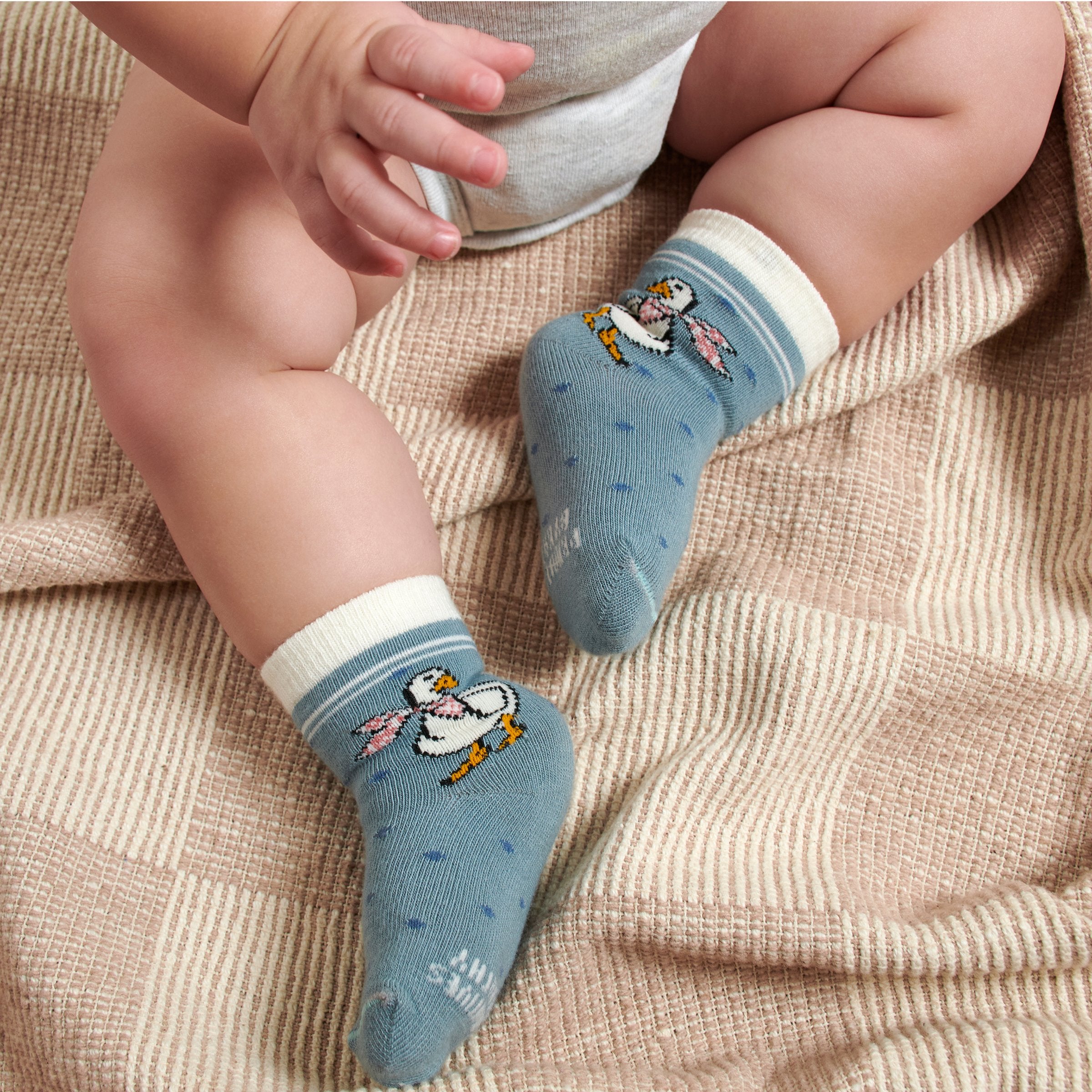 Cozy Garden Friends Baby Sock Set - 3 Pairs, Cotton-Blend, 6-12 Months
