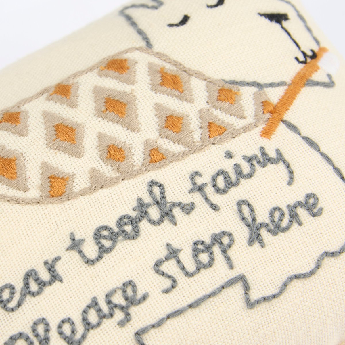 Charming Puppy Dog Tooth Fairy Pillow with Embroidered Pocket