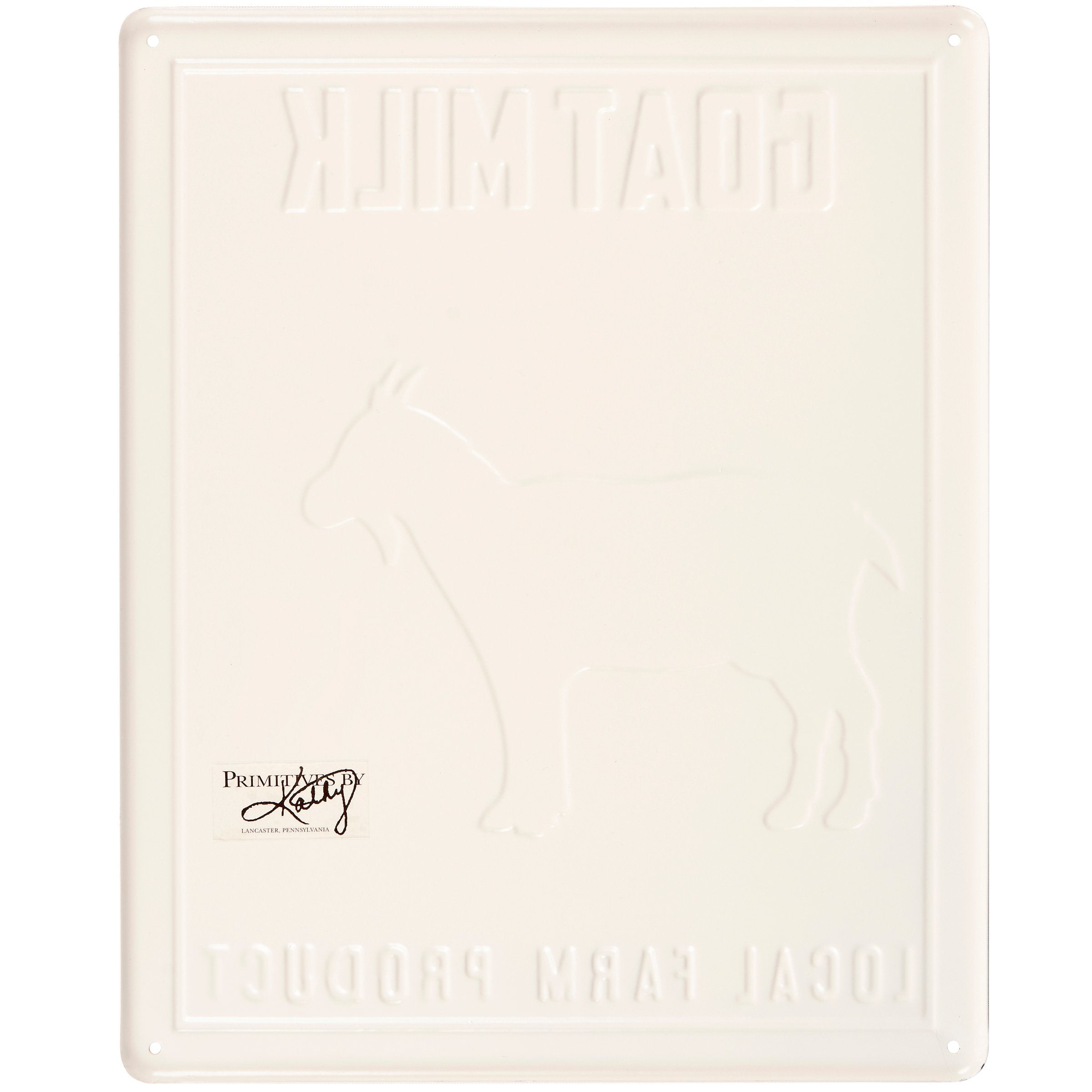 Rustic Farmhouse Metal Goat Milk Sign - 100% Natural Fresh Daily Wall Art