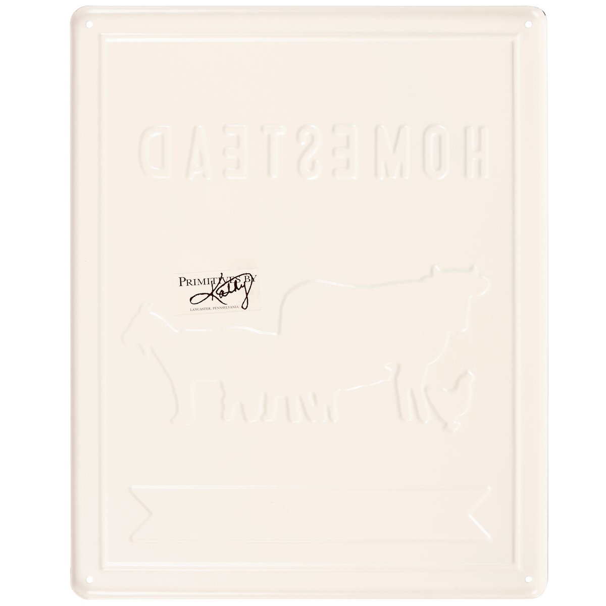 Rustic Farmhouse Metal Wall Decor Sign: Welcome to Our Homestead Self-Sufficiency