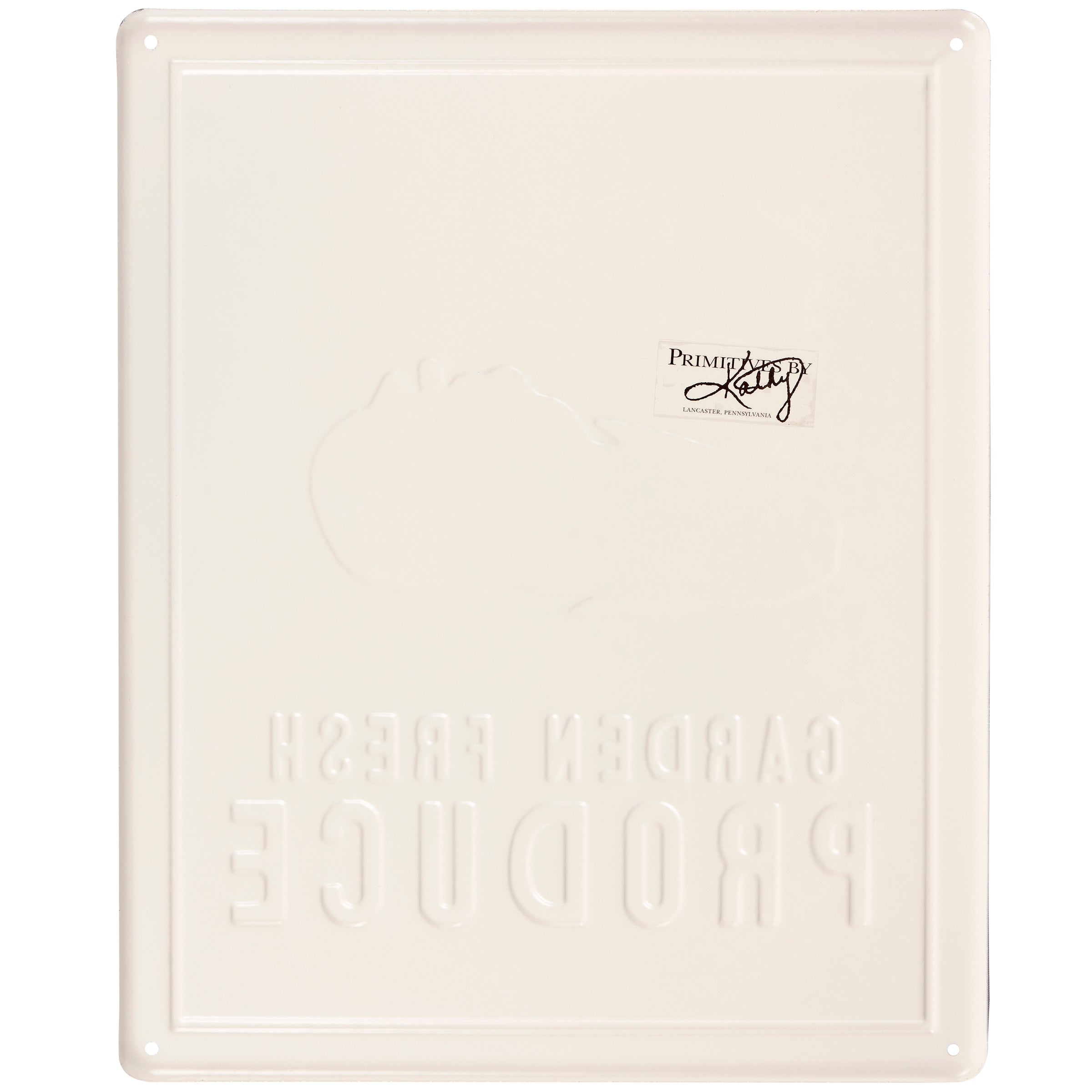 Rustic Farmhouse Metal Fresh Produce Wall Decor - Garden Fresh Vegetables Sign