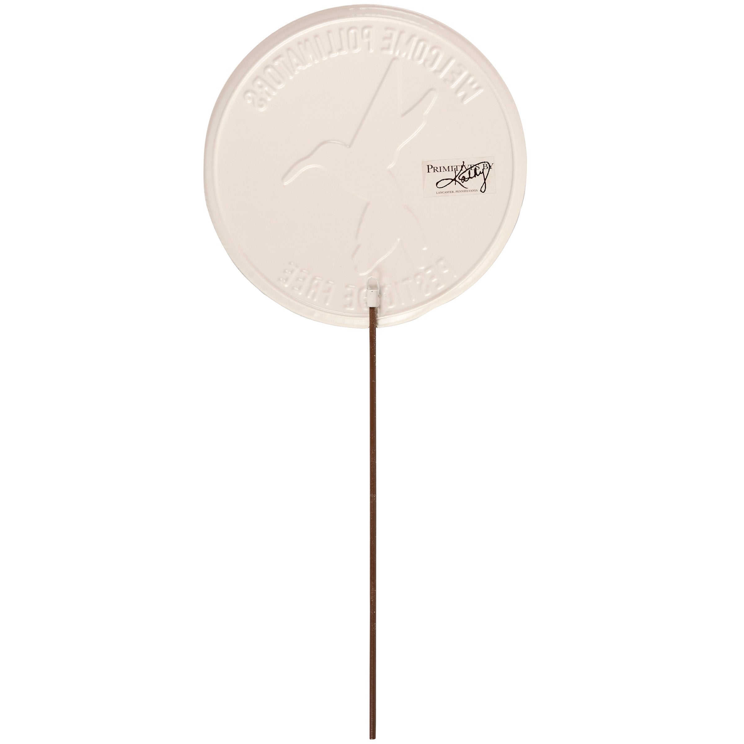 Charming Metal Garden Pick: Welcome Pollinators, Hummingbirds, Butterflies, Bees, Rustic