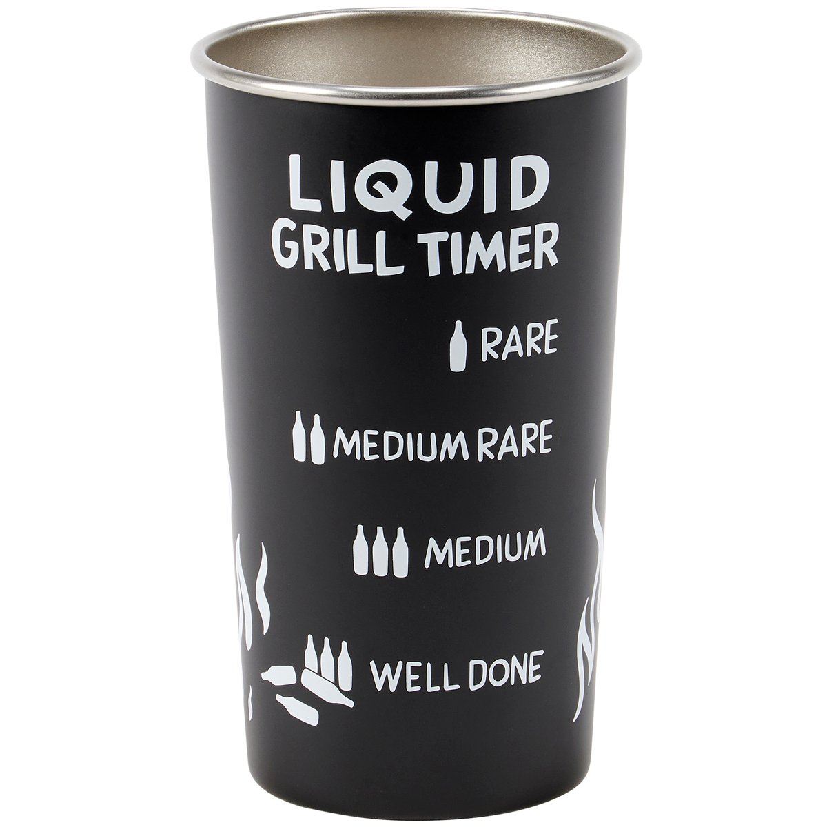 Funny Stainless Steel Liquid Grill Timer Tumbler for BBQ Enthusiasts, 22 oz Capacity