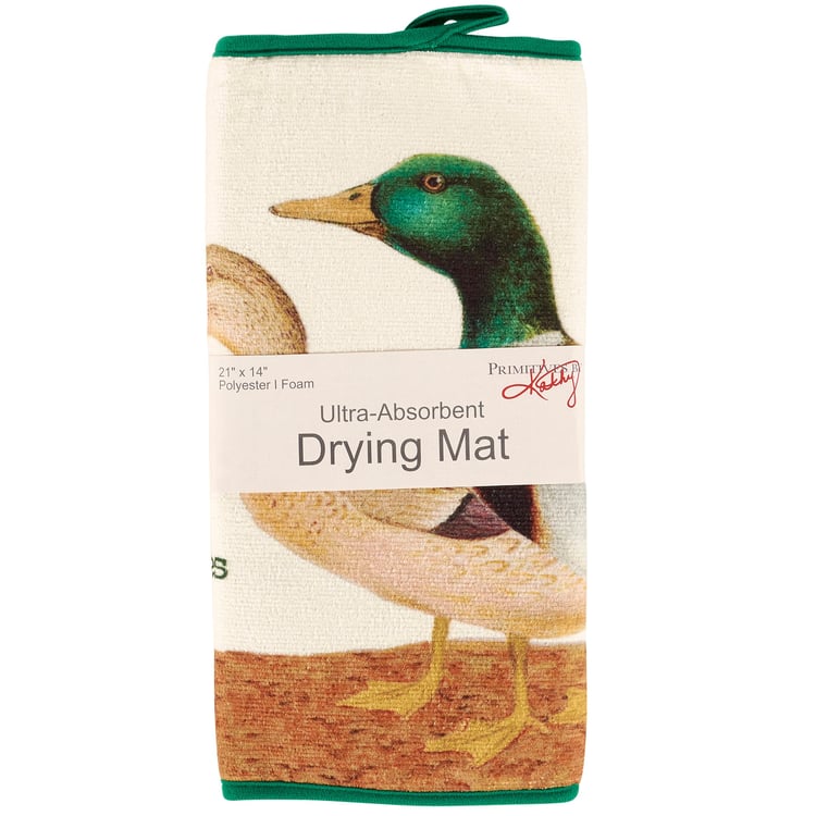 Don't Duck With My Dishes Ultra-Absorbent Farmhouse Kitchen Dish Drying Mat