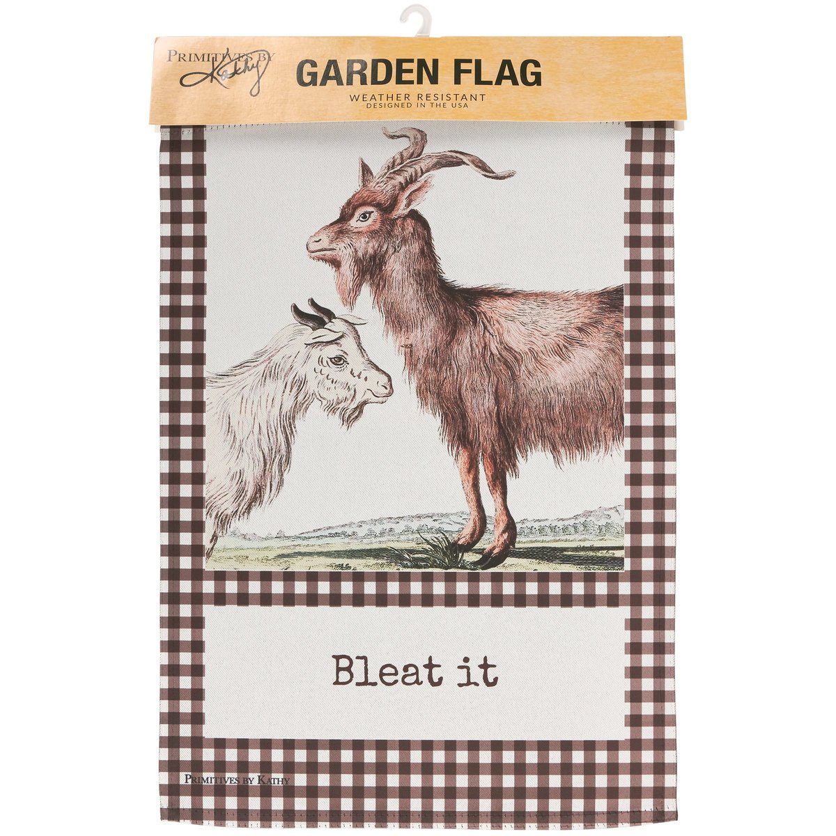 Charming Farmhouse Bleat It Goat Garden Flag, Double-Sided Polyester Outdoor Decor
