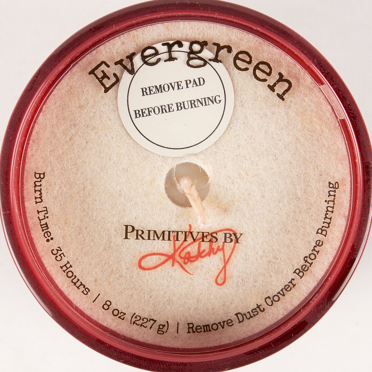 Festive Snowy Cardinal Evergreen Scented Soy Wax Candle with Fabric Wick