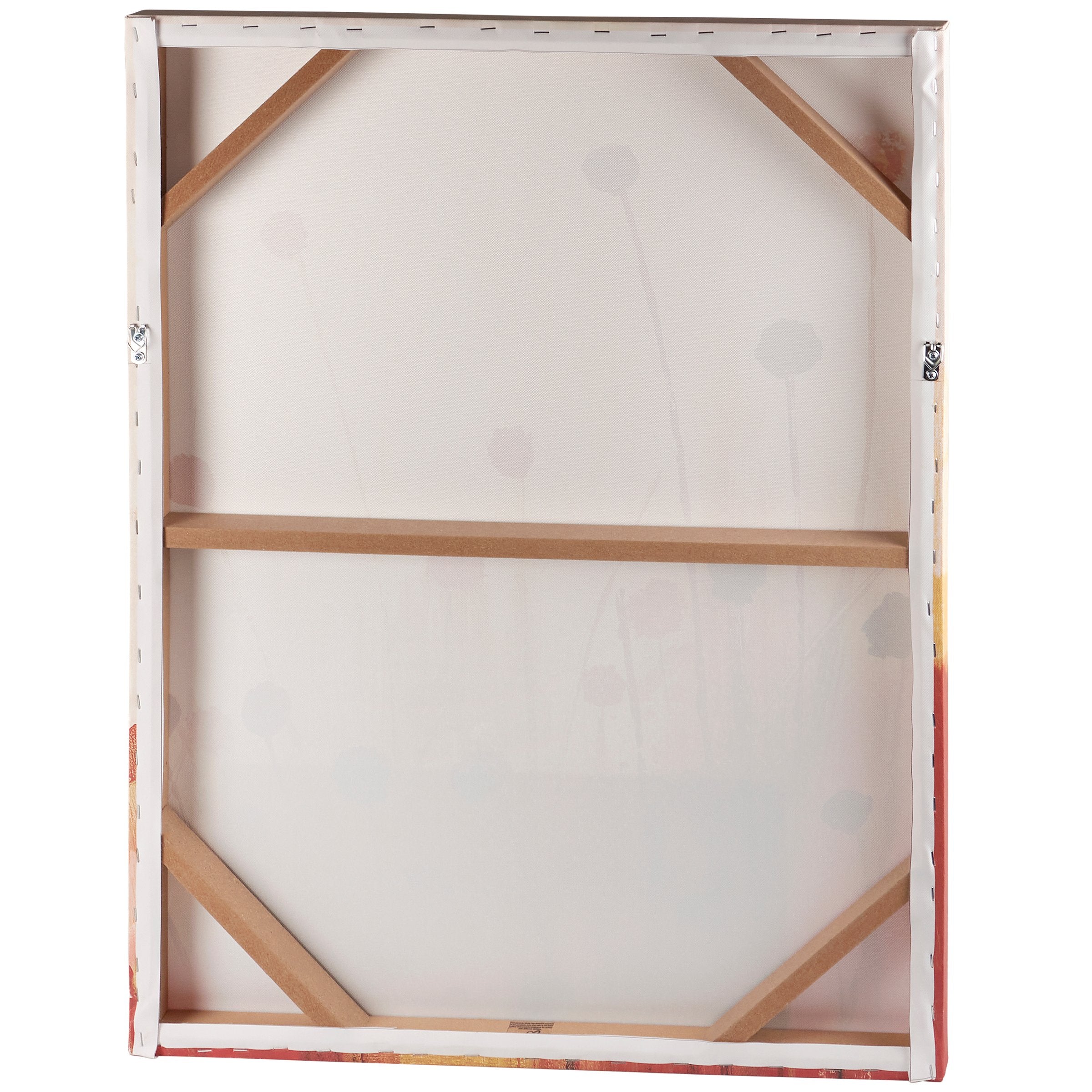 Vibrant Reed Field Abstract Canvas Wall Art, Red Orange Palette, Friendship Heart