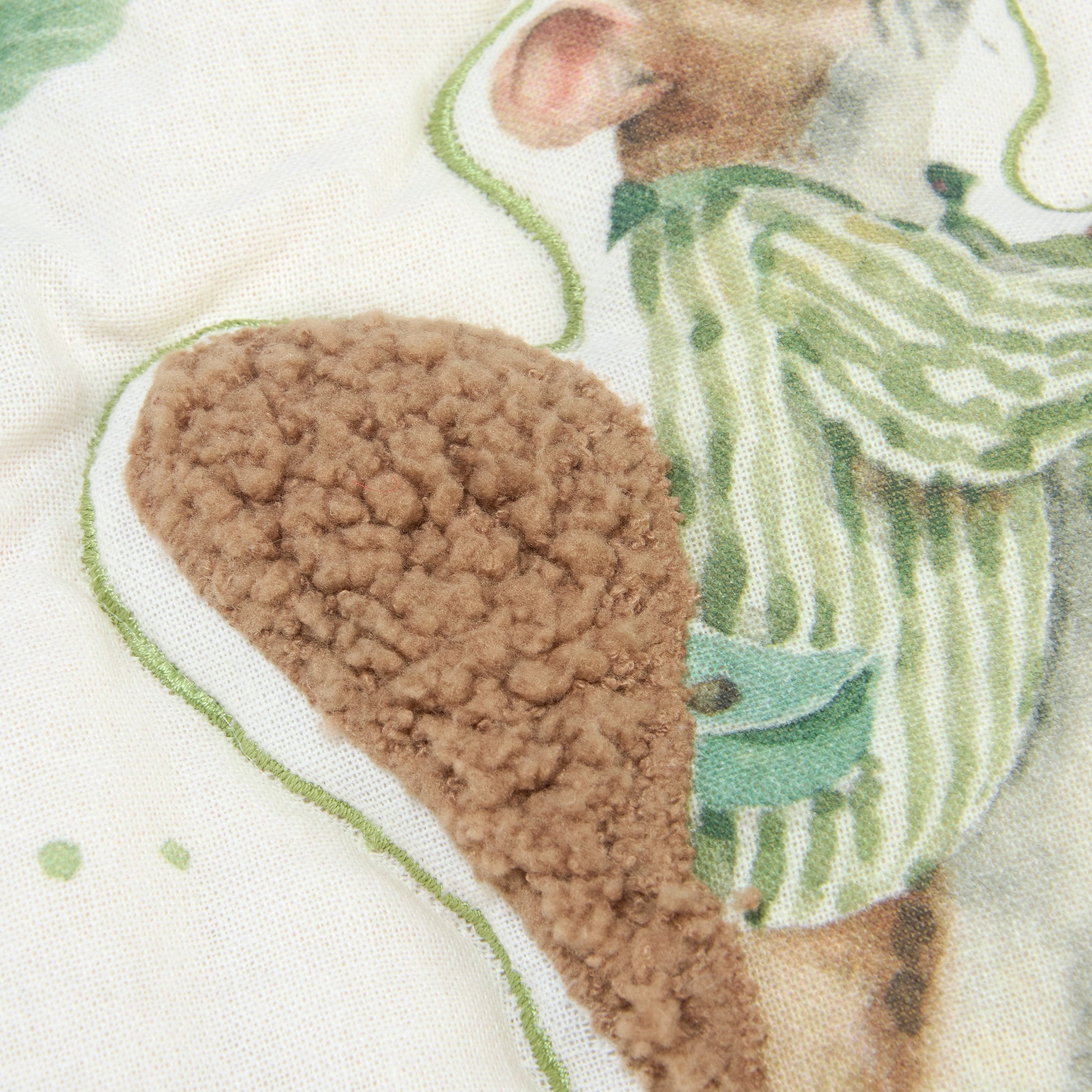 Charming Garden Friends Sensory Baby Play Mat with Crinkle, Squeaker, Faux Fur