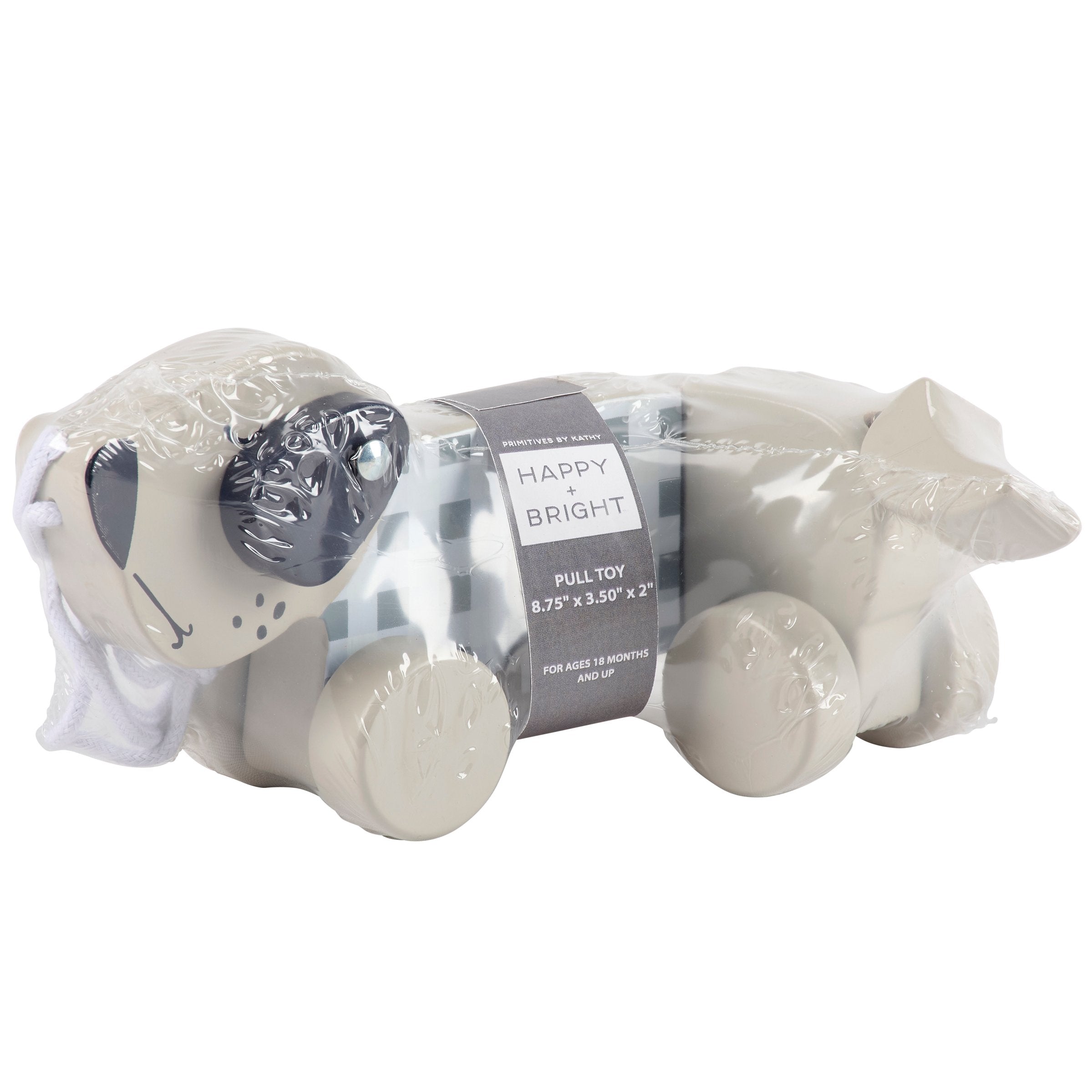 Charming Wooden Hound Dog Pull Toy with Wagging Tail and Floppy Ears