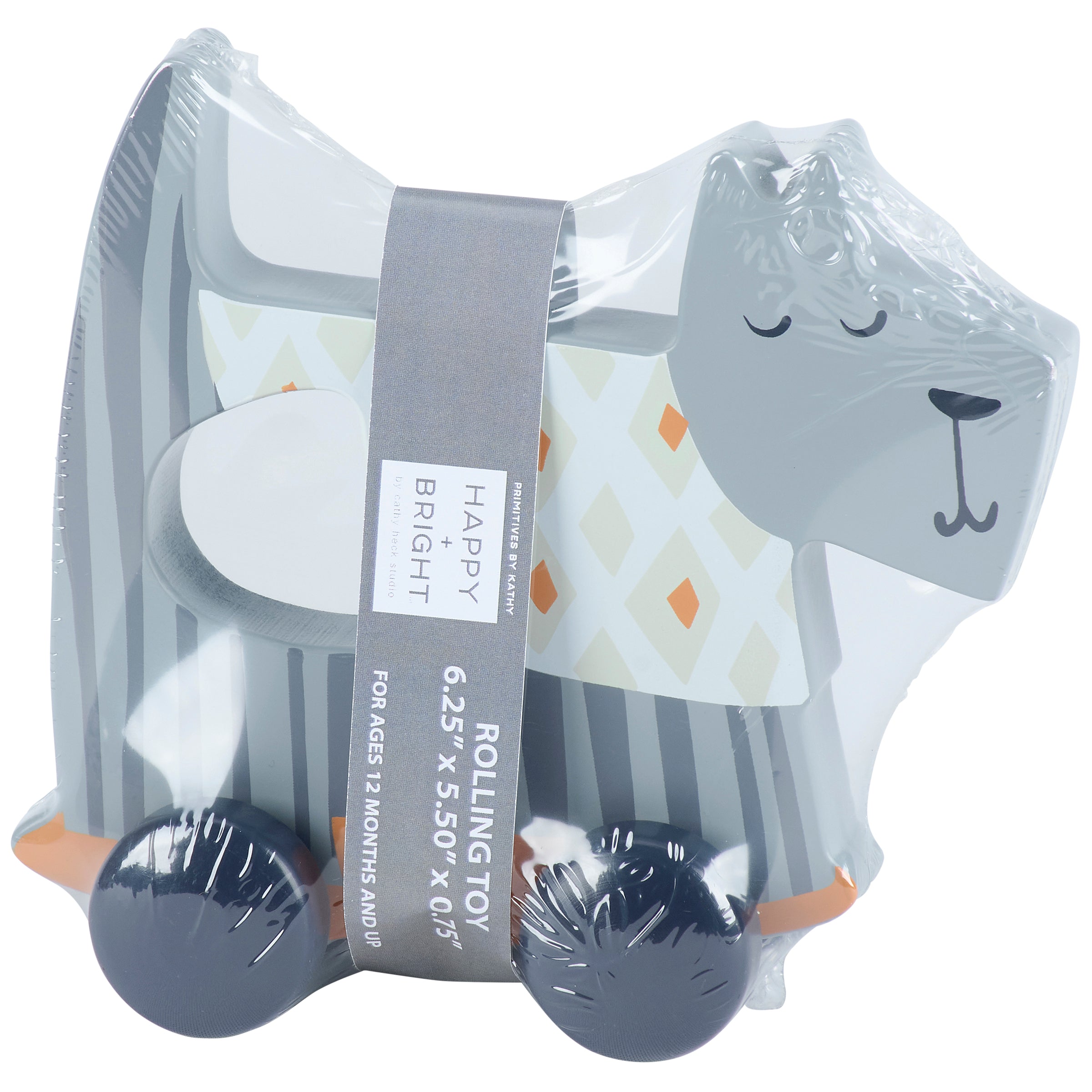 Charming Wooden Scotty Dog Rolling Toy for Babies & Kids Room Decor