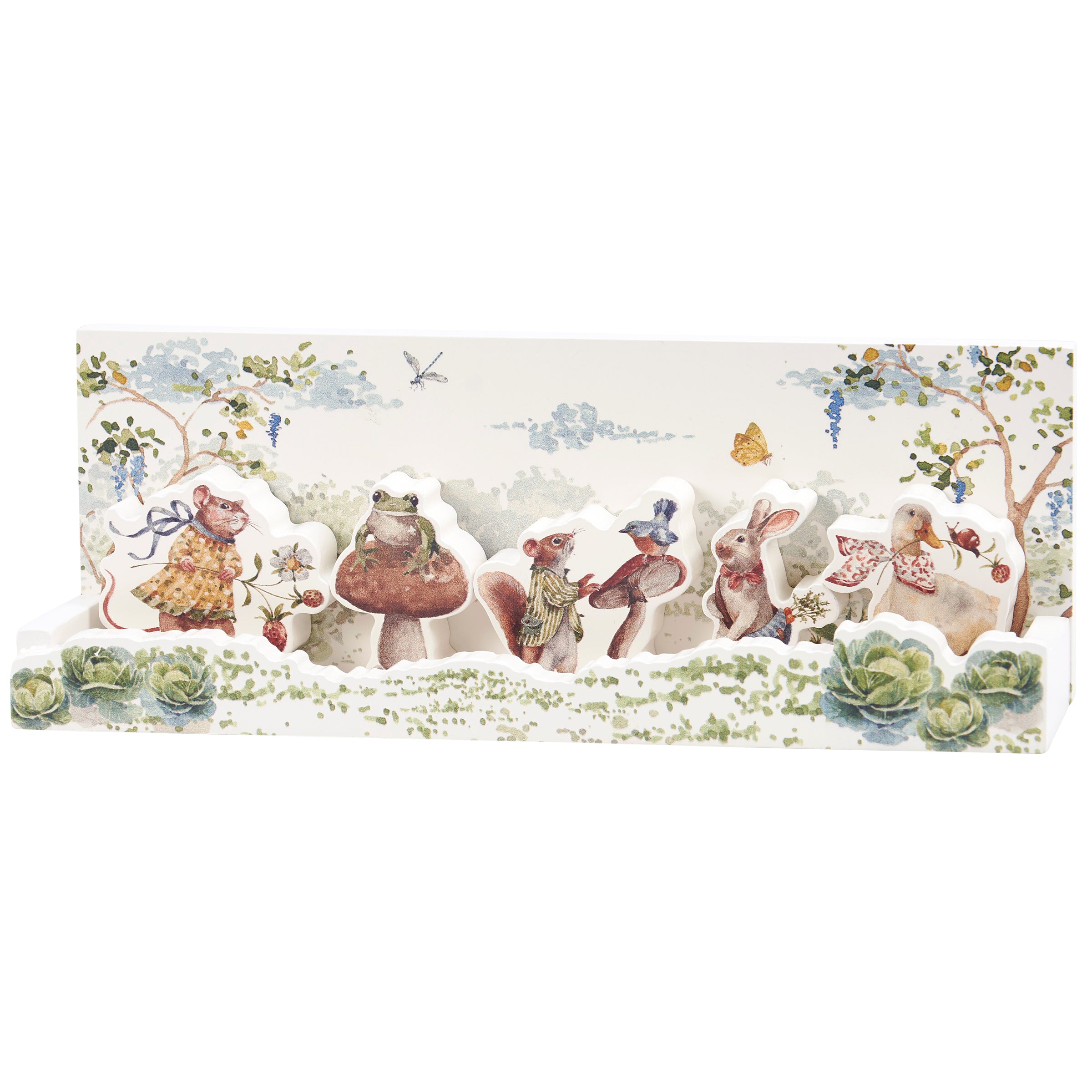 Charming Wooden Garden Animal Play Set for Kids - Storybook Inspired