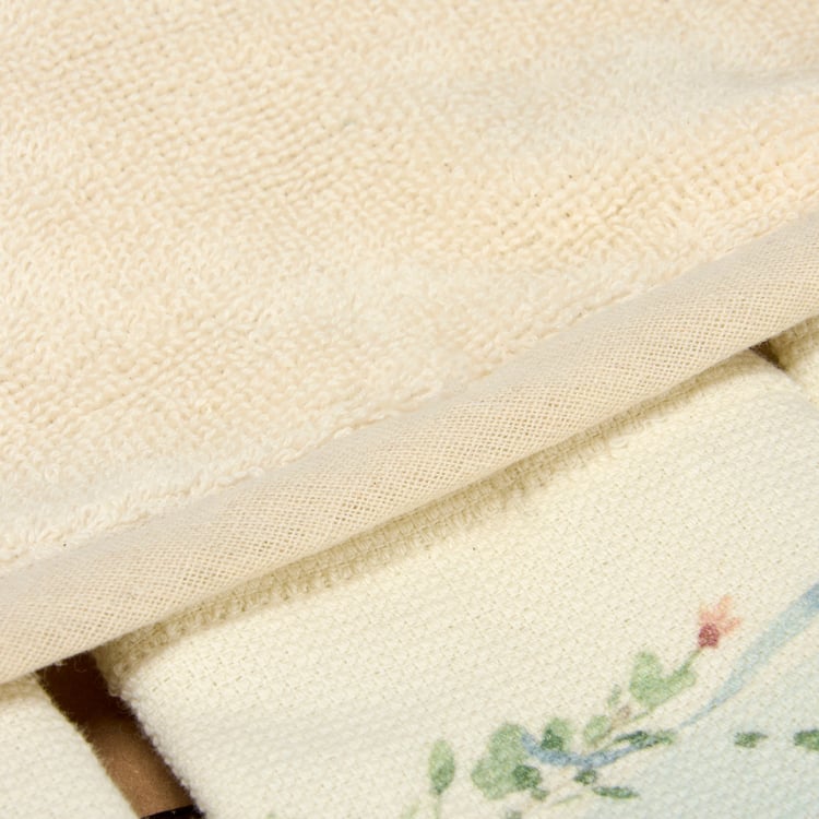 Cute Garden Friends Hooded Baby Bath Towel Set with Washcloths & Bunny Ears