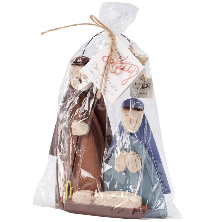 Rustic Holy Family Nativity Scene Decor - Wood & Metal Hanging/Freestanding Christmas Accent