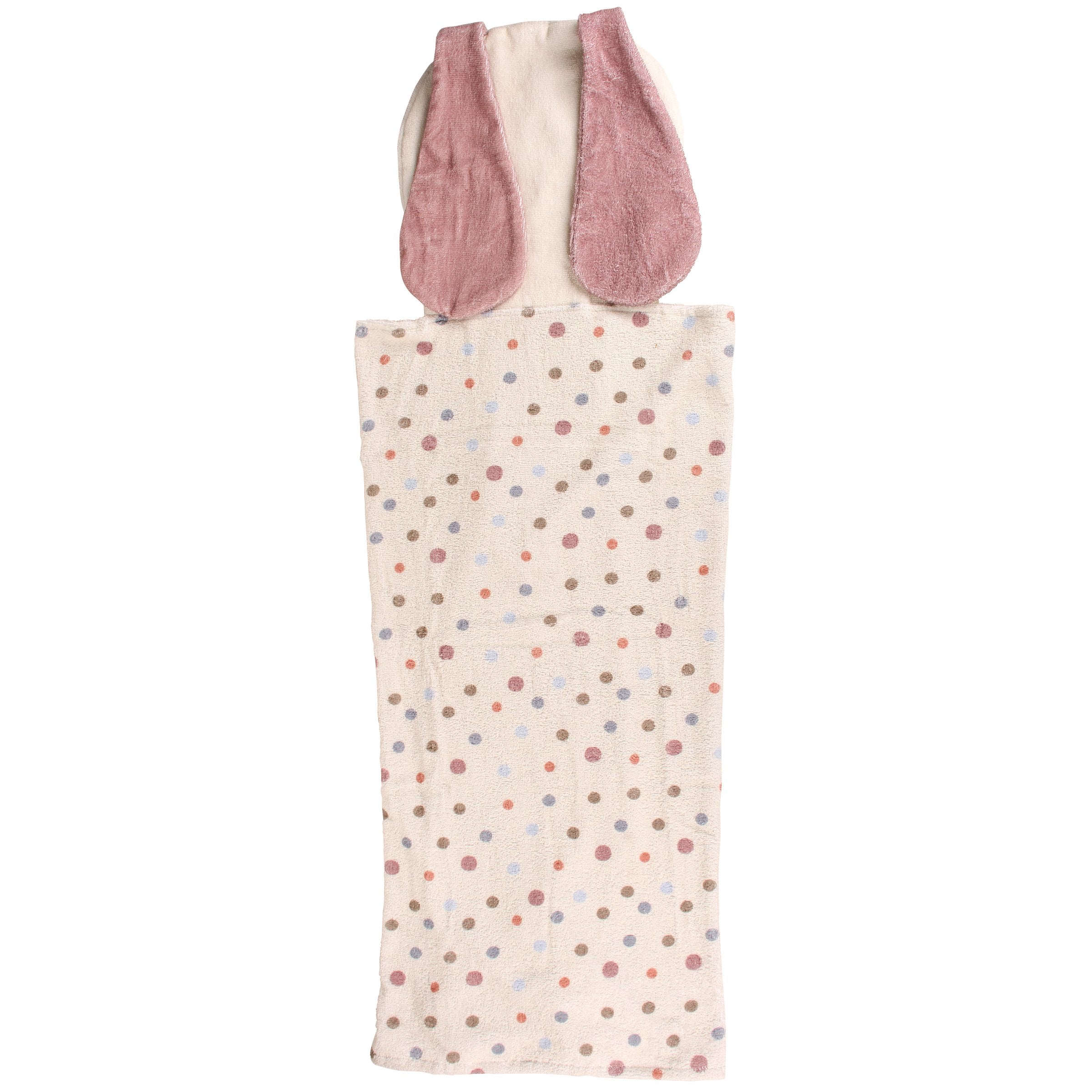 Soft Cotton Terry Puppy Hooded Bath Towel and Washcloth Set for Babies