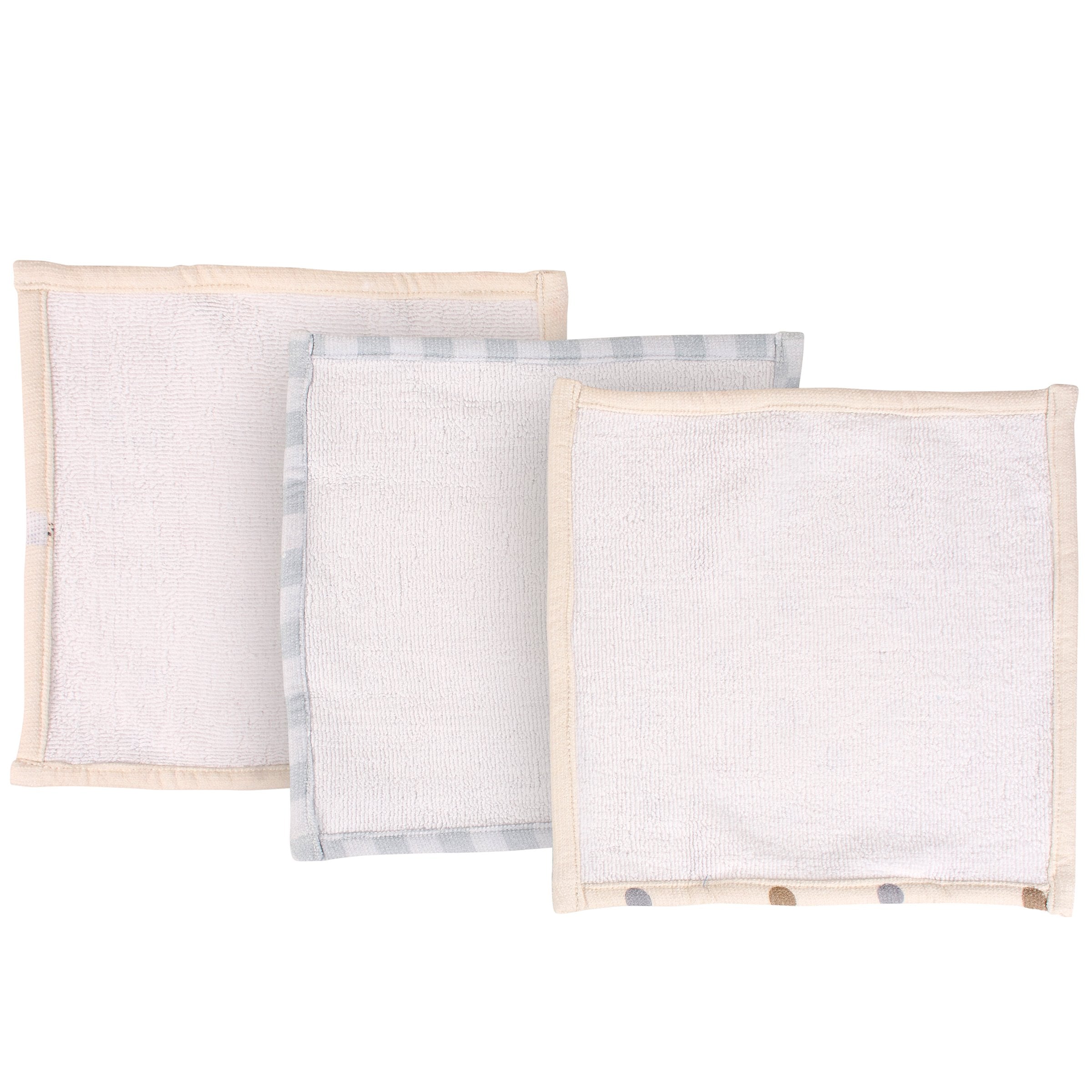 Soft Cotton Terry Puppy Hooded Bath Towel and Washcloth Set for Babies