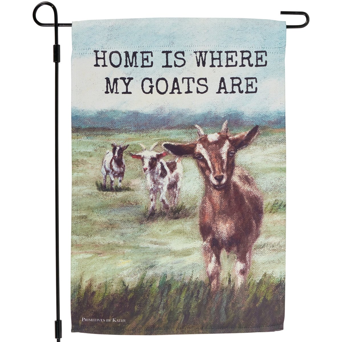 Charming Farmhouse Goats Garden Flag - Double-Sided Polyester Outdoor Decor