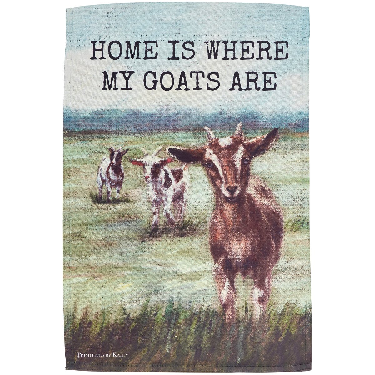 Charming Farmhouse Goats Garden Flag - Double-Sided Polyester Outdoor Decor