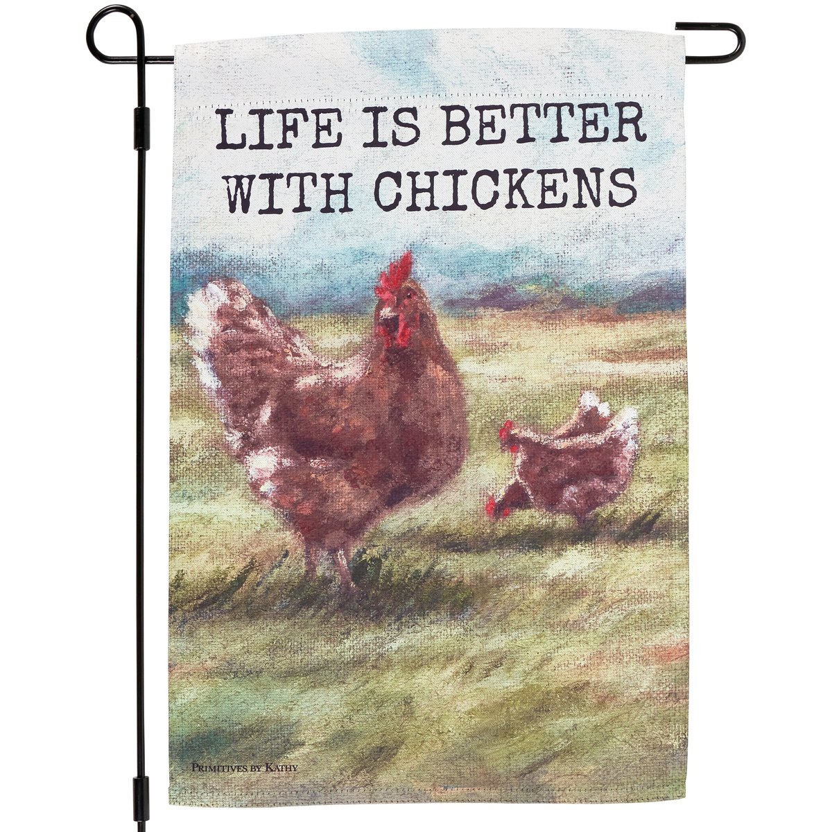 Charming Double-Sided Chicken Farmhouse Garden Flag - Weather-Resistant Outdoor Decor