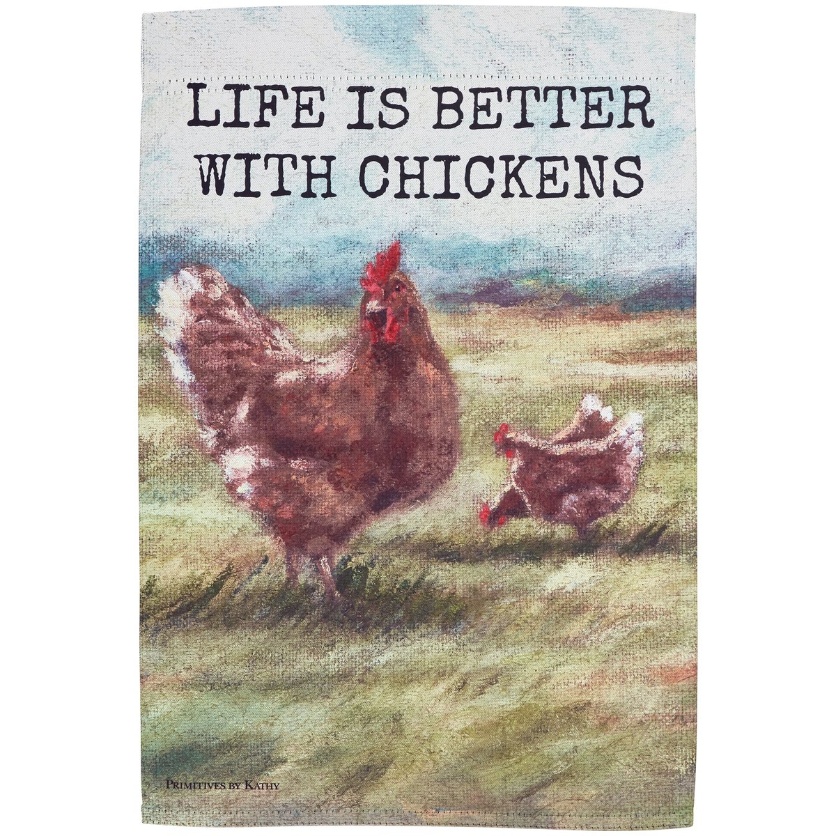 Charming Double-Sided Chicken Farmhouse Garden Flag - Weather-Resistant Outdoor Decor