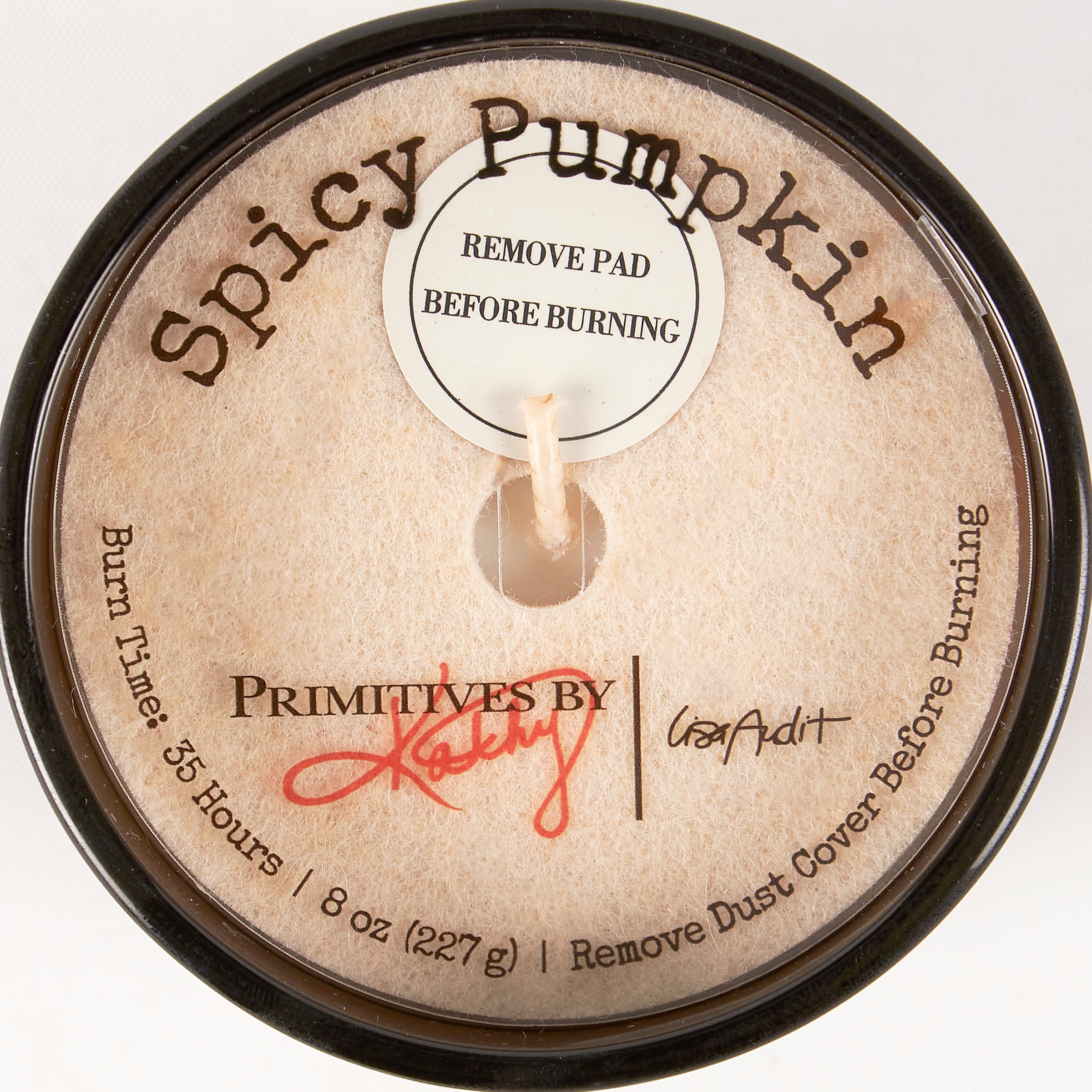 Spooky Ghost Black Cat Halloween Candle: Spicy Pumpkin Scented Soy Wax