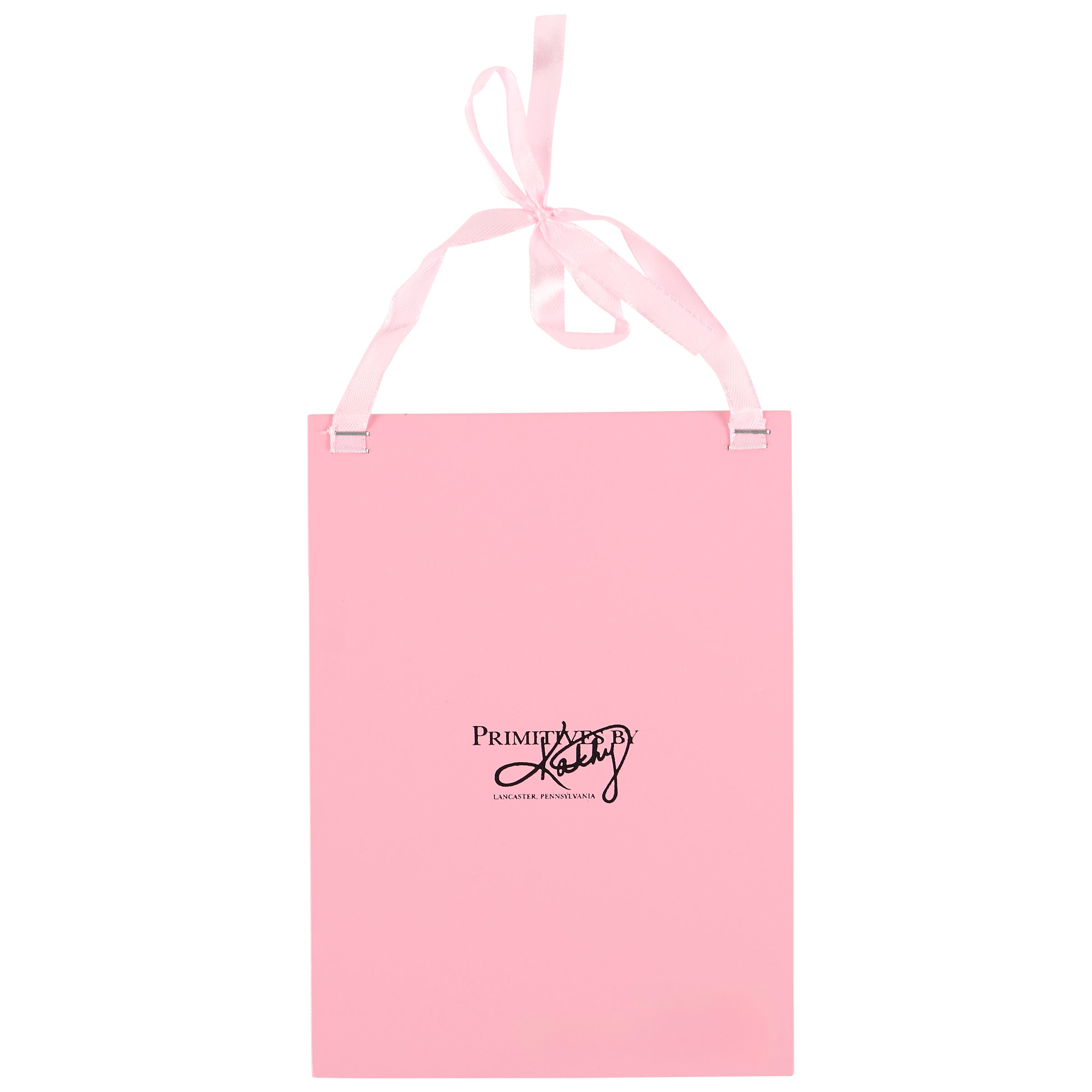 Charming Pastel "Merry Christmas" Hanging Sign with Pink Ribbon Hanger