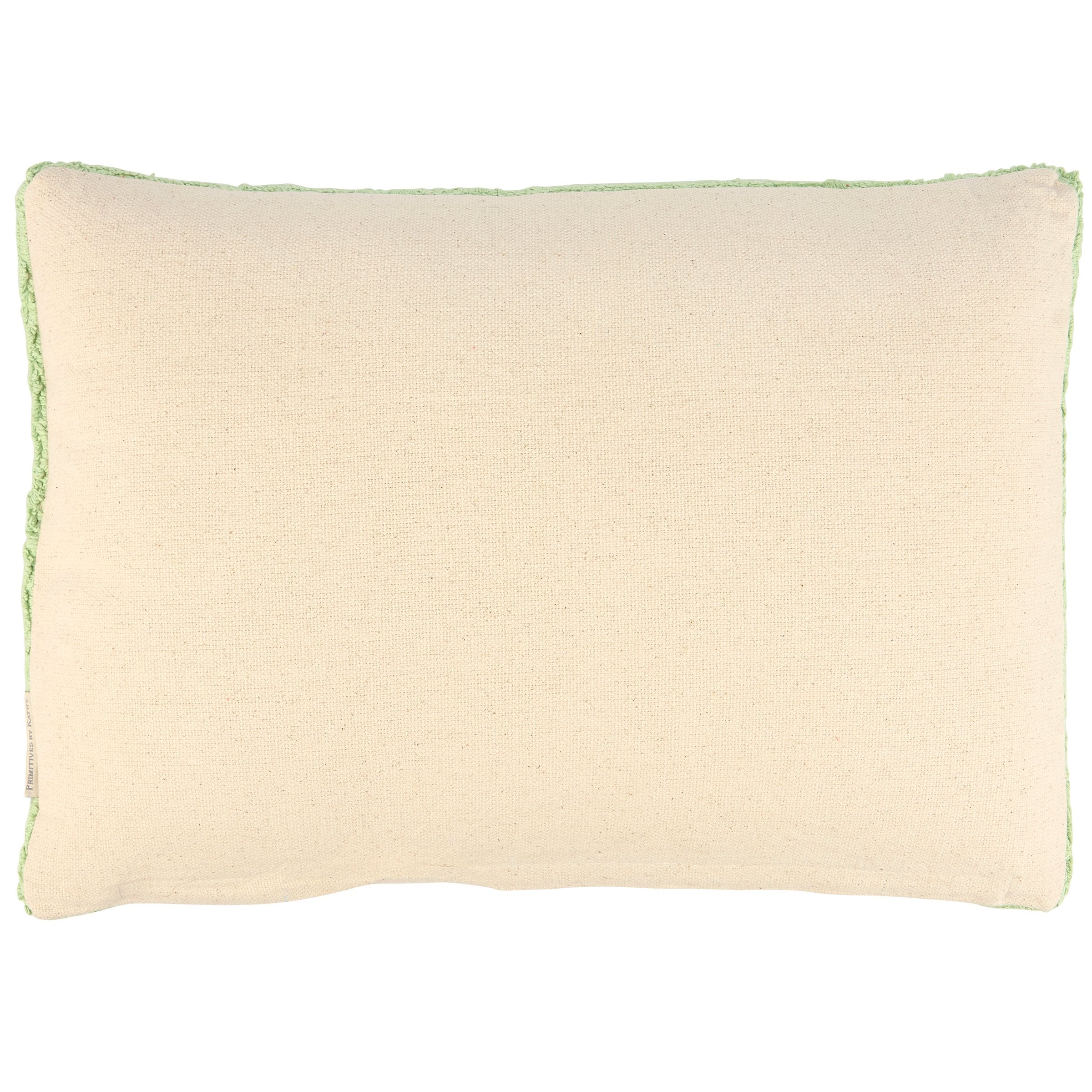 Charming Holly Joy Christmas Pillow with Candy Cane Style 'Joy' Embroidery