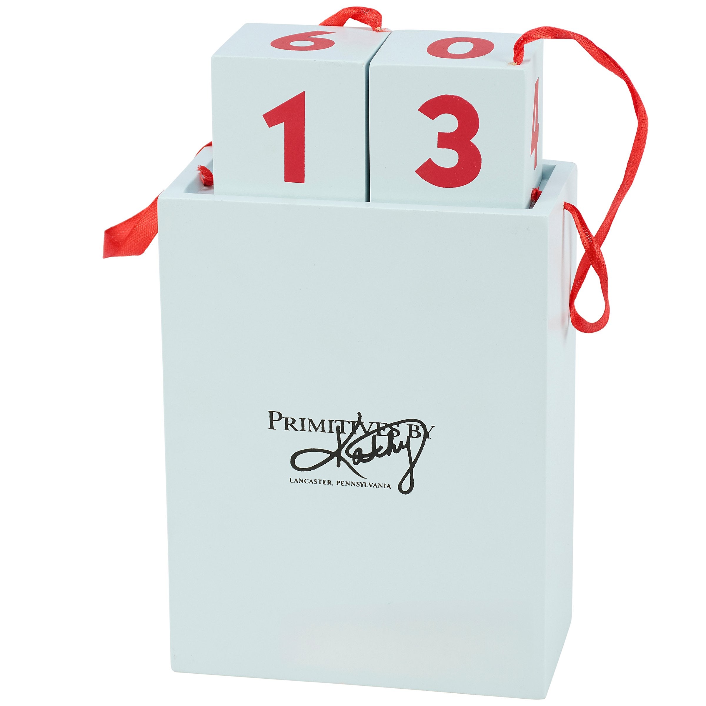 Festive Pastel Merry Christmas Wooden Block Countdown Home Decor Accent