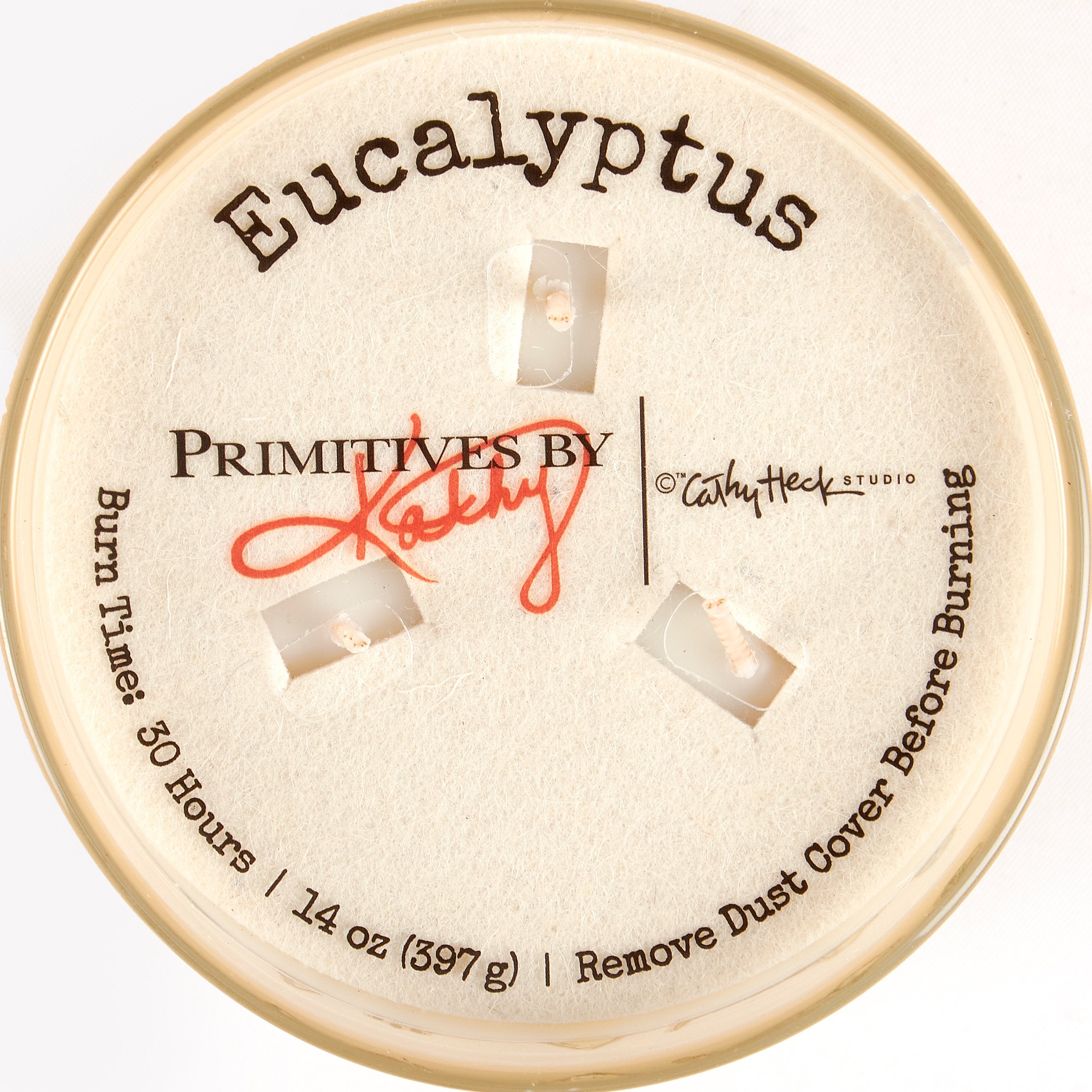 Frosted Glass Love Dogs Candle with Eucalyptus Scent and 3 Wicks