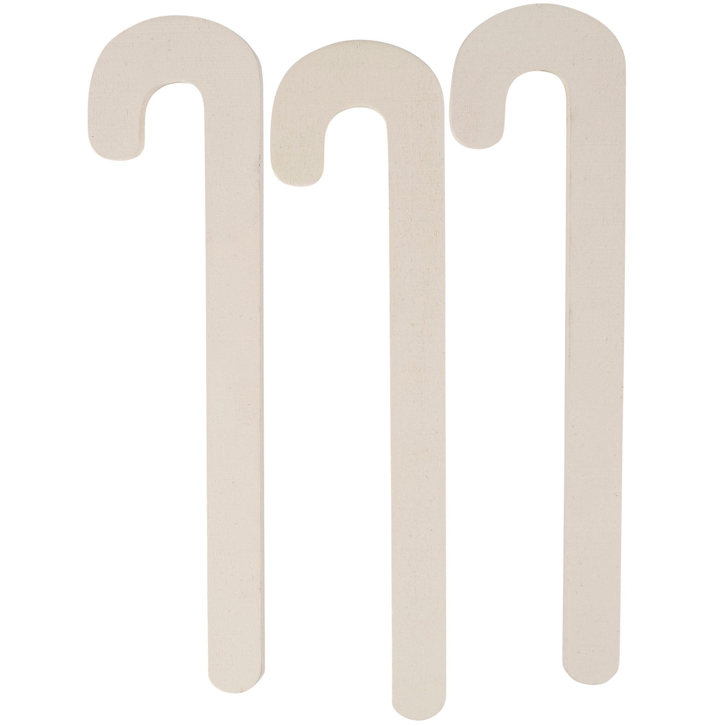 Charming Black & White Plaid Wooden Candy Canes - Festive Holiday Decor Set