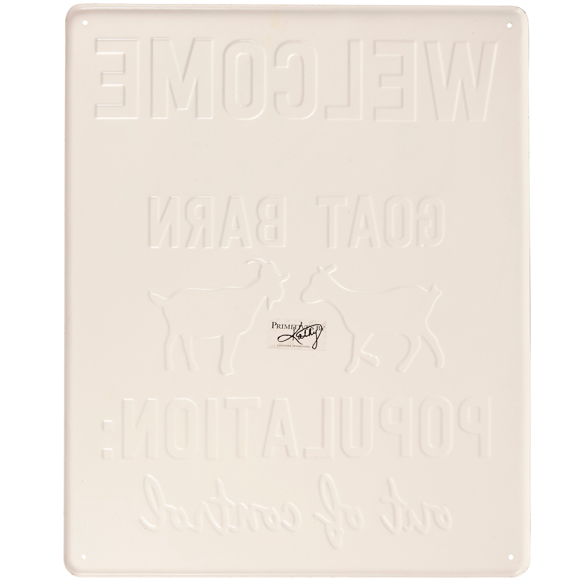 Rustic Farmhouse Metal Goat Barn Wall Decor Sign - Fun Homestead Accent