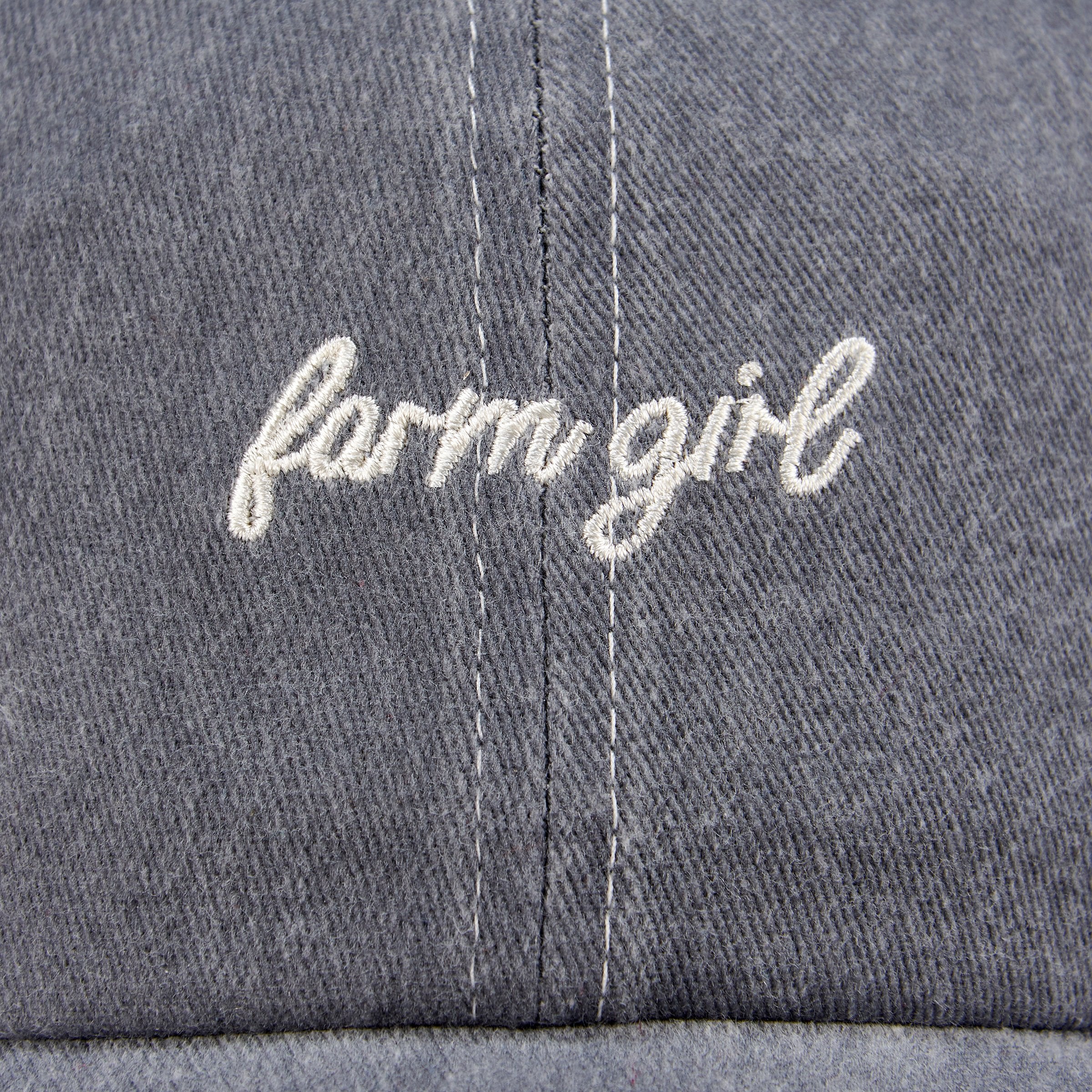 Primitives by Kathy Stonewashed Black 'Farm Girl' Embroidered Cotton Baseball Cap
