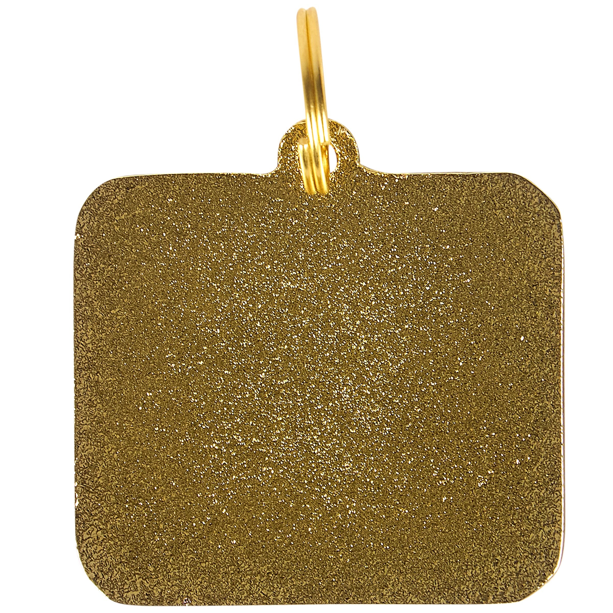 Zero Woofs Given Dog Collar Charm: Playful Enamel Pet Tag with Gold Accents