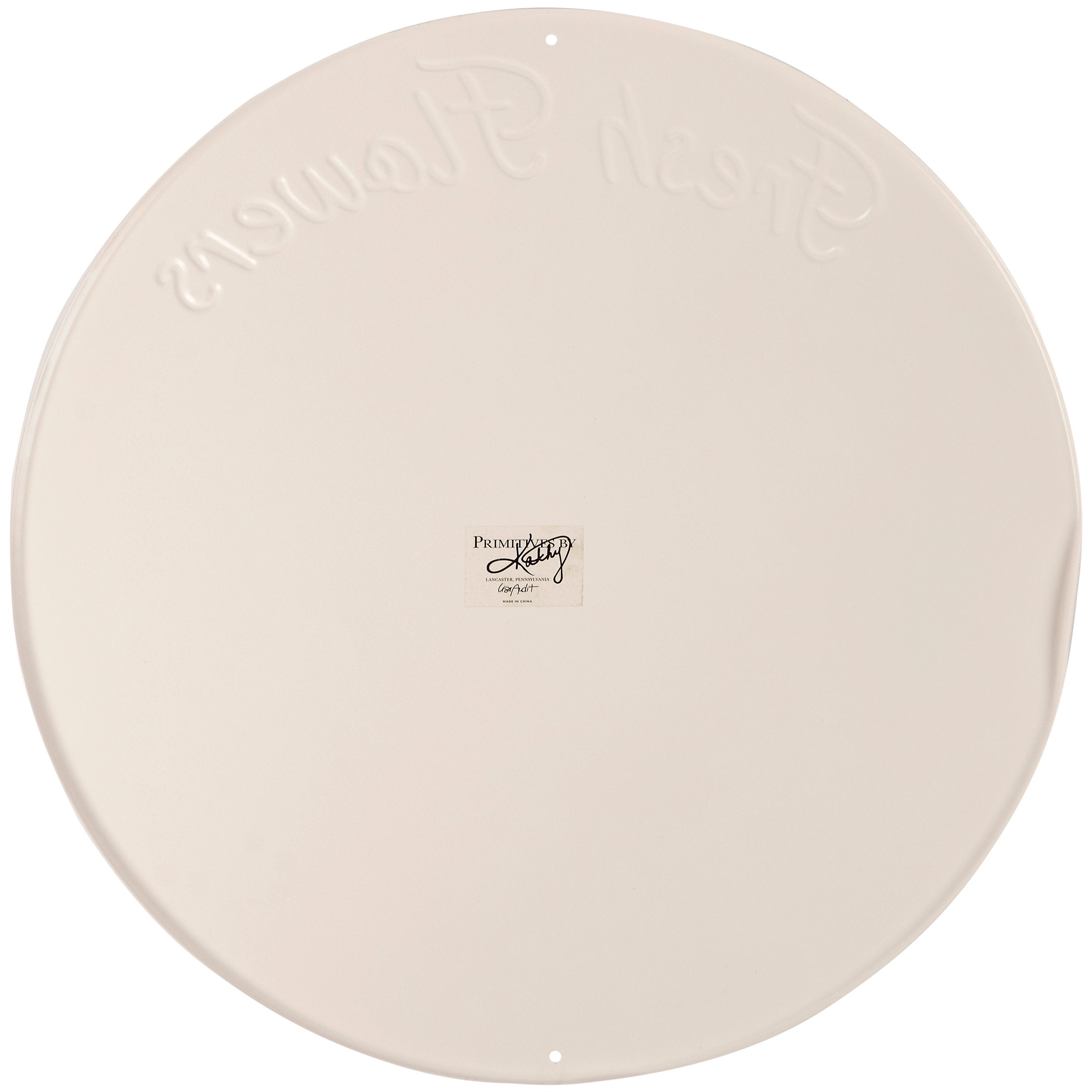 Rustic Metal Wall Decor Sign: Fresh Cut Blue Flowers & Daily Open Sentiment