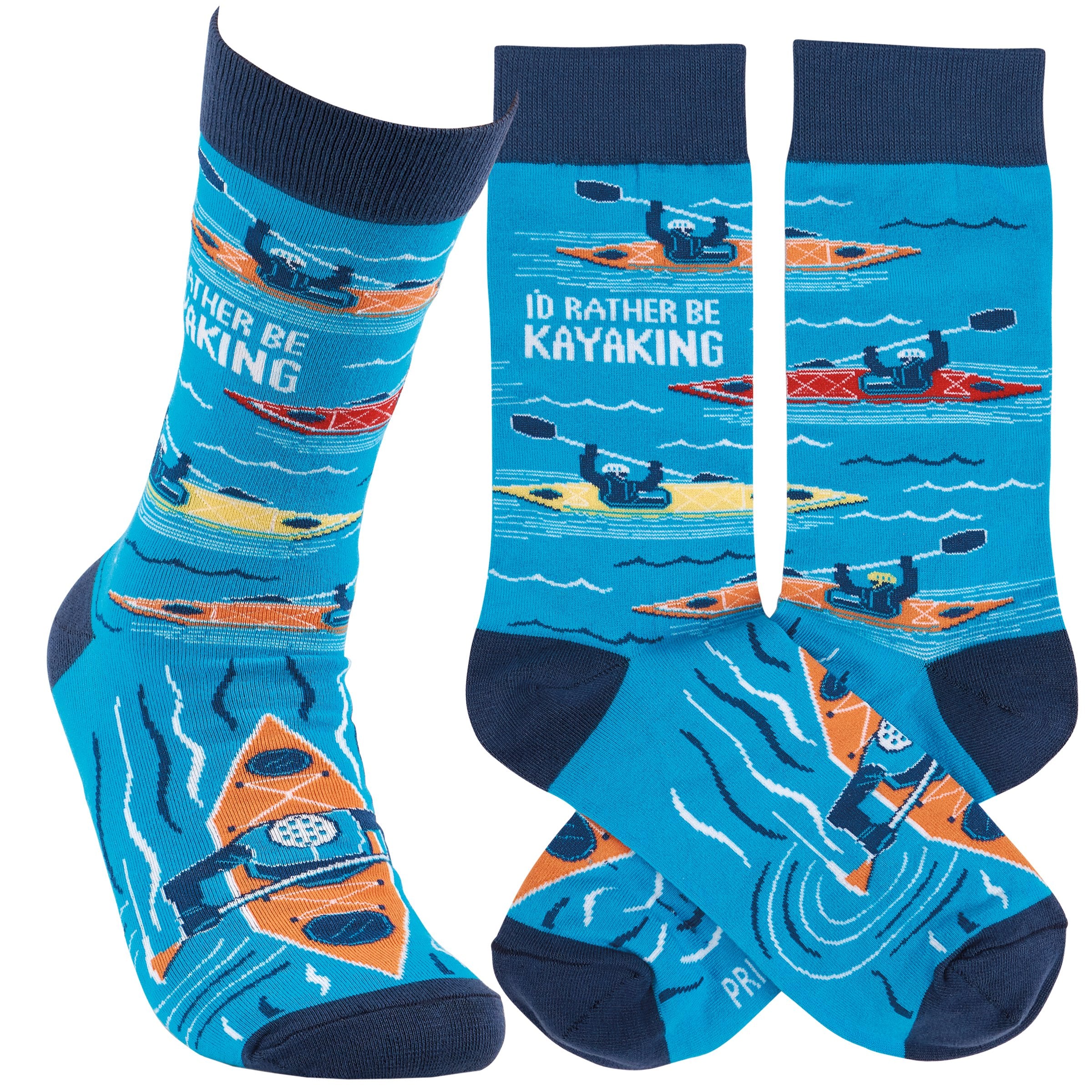 Adventure-Ready 'I'd Rather Be Kayaking' Socks - Fun Outdoor Gift