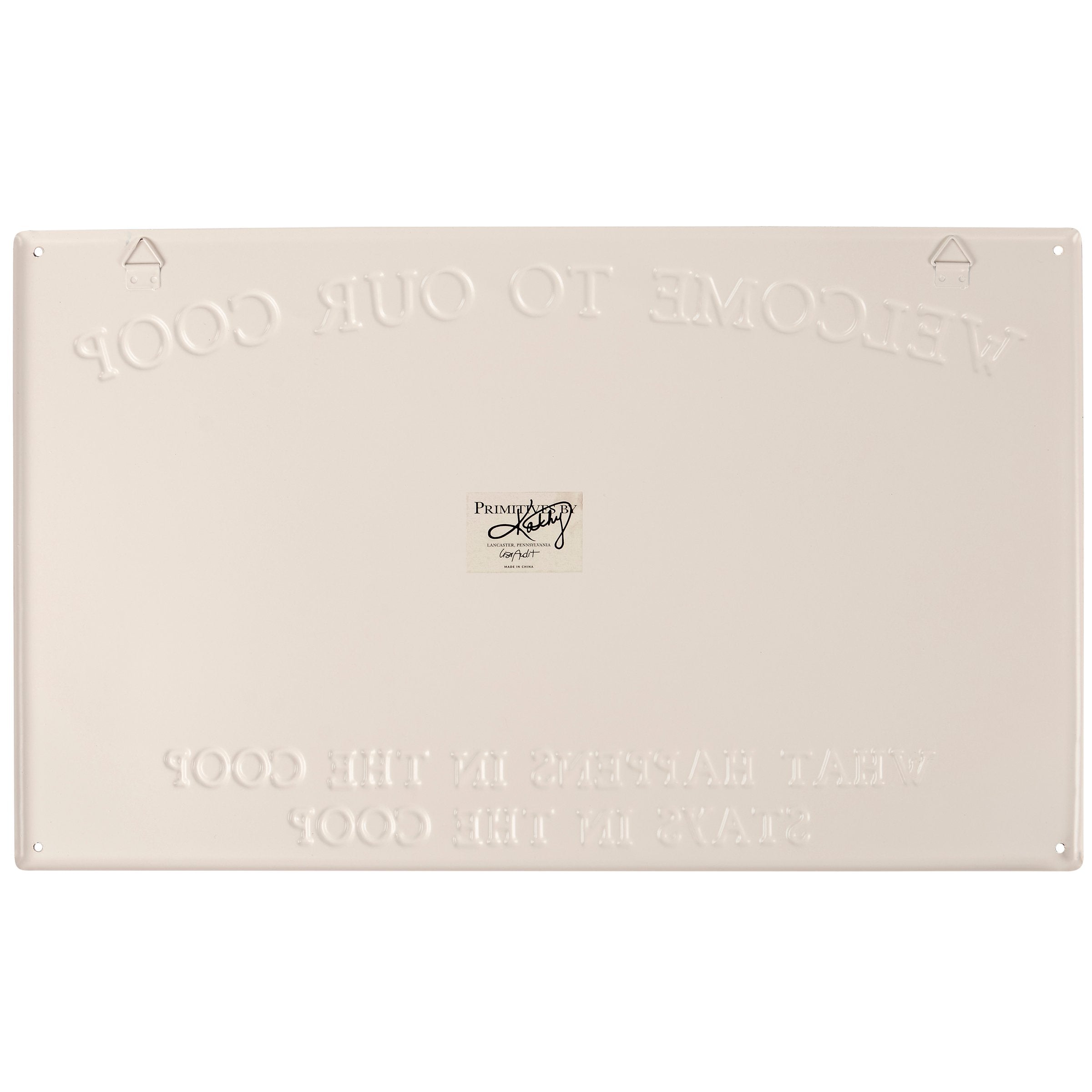 Charming Farmhouse Rooster Metal Wall Decor - Welcome To Our Coop Sign