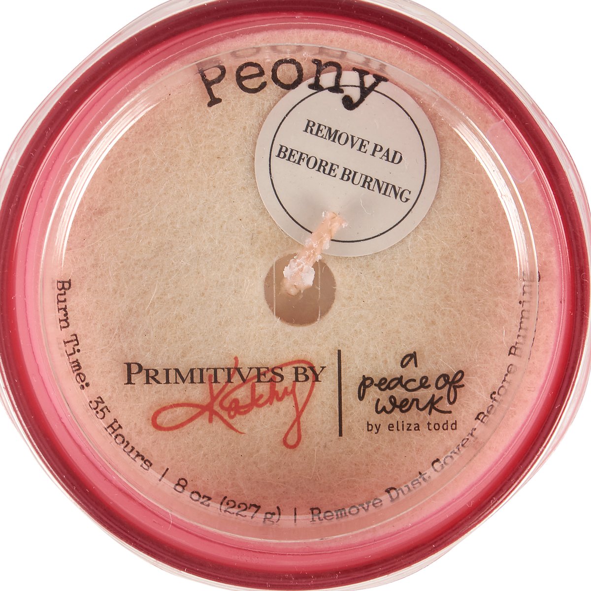 Frosted Pink Fairy Godmother Peony Scented Soy Wax Candle for Grandmothers