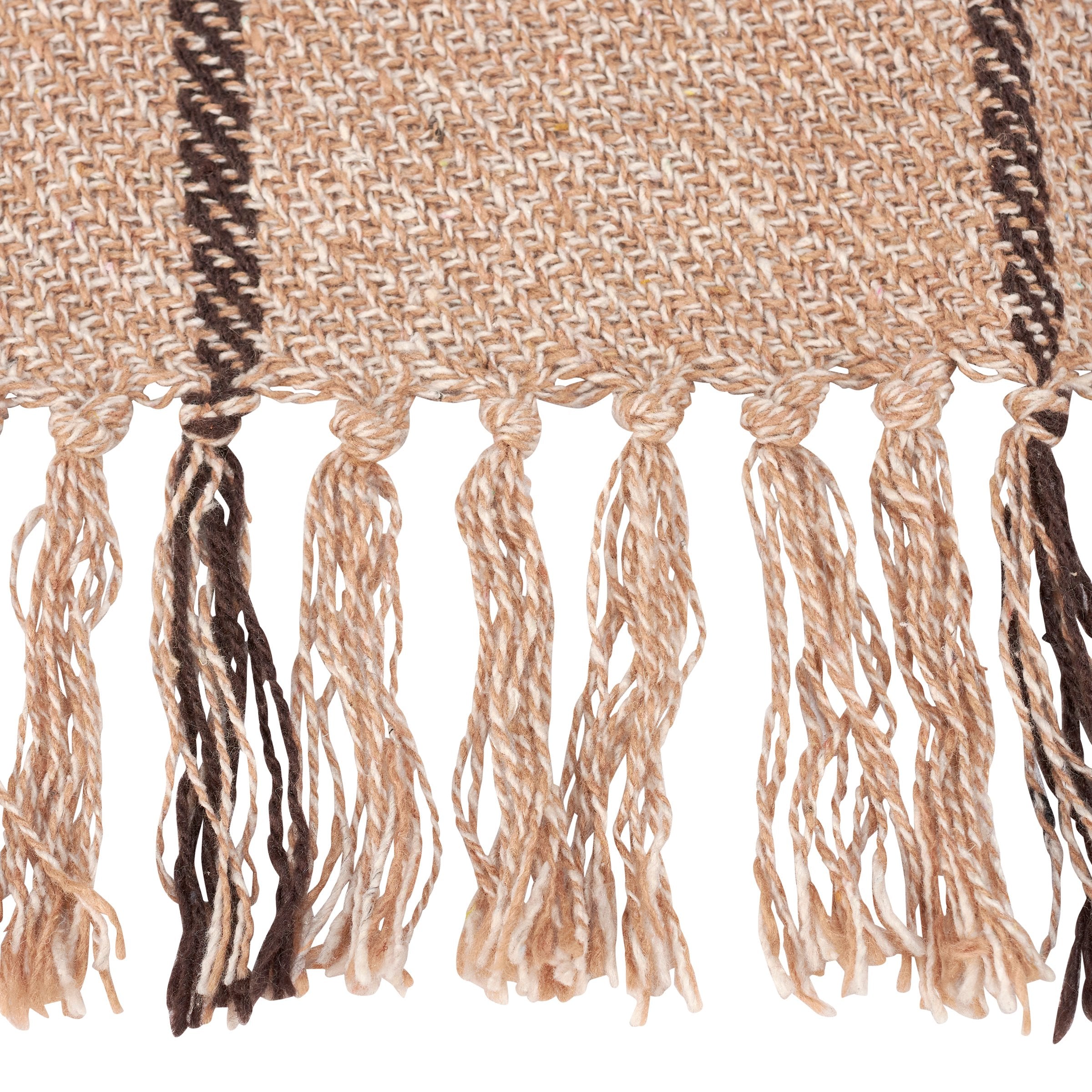 Cozy Cotton Black Grid Throw Blanket with Tassels - Western Rustic Home Decor