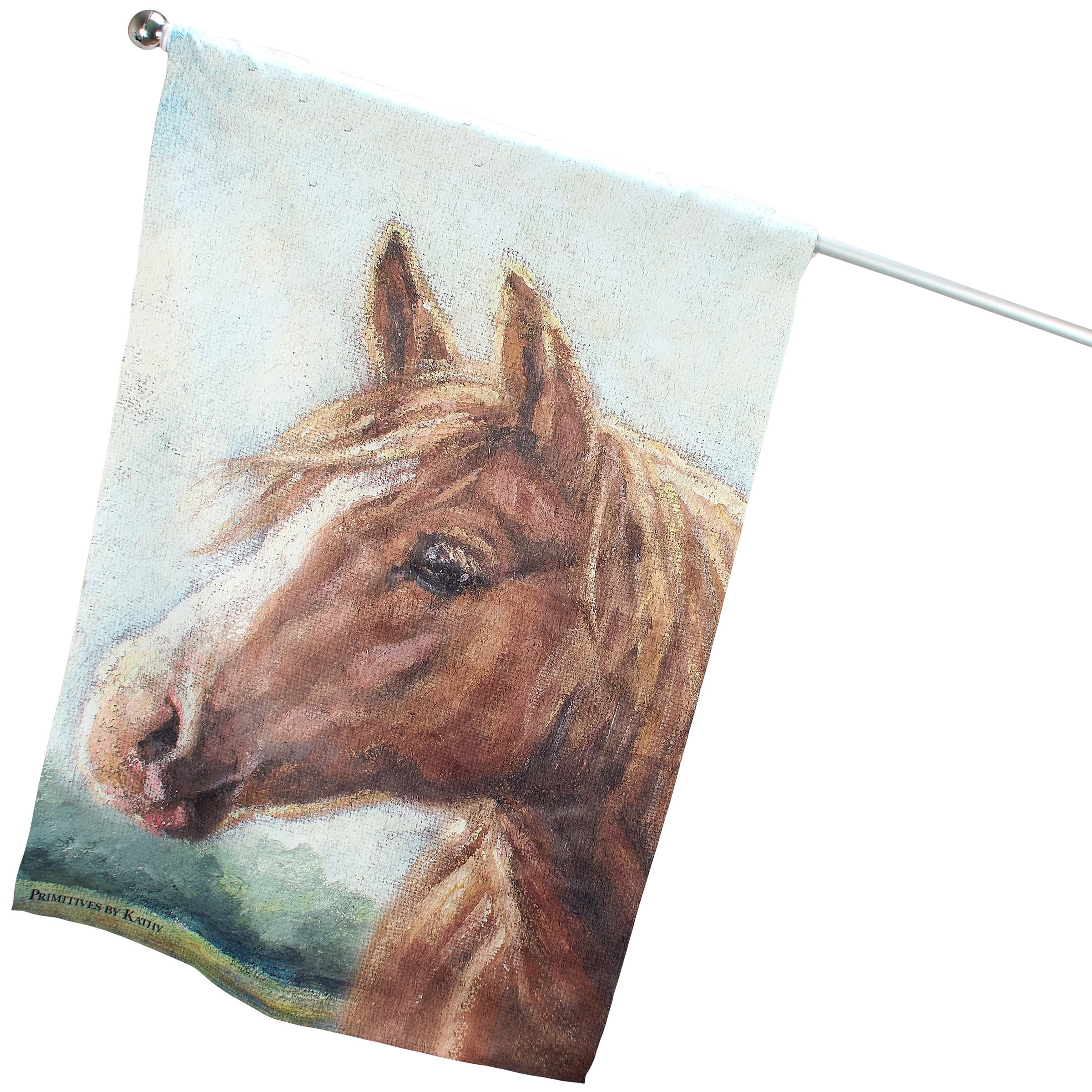 Whimsical Farmhouse Horse Flag: Double-Sided, Weather-Resistant Outdoor Decor