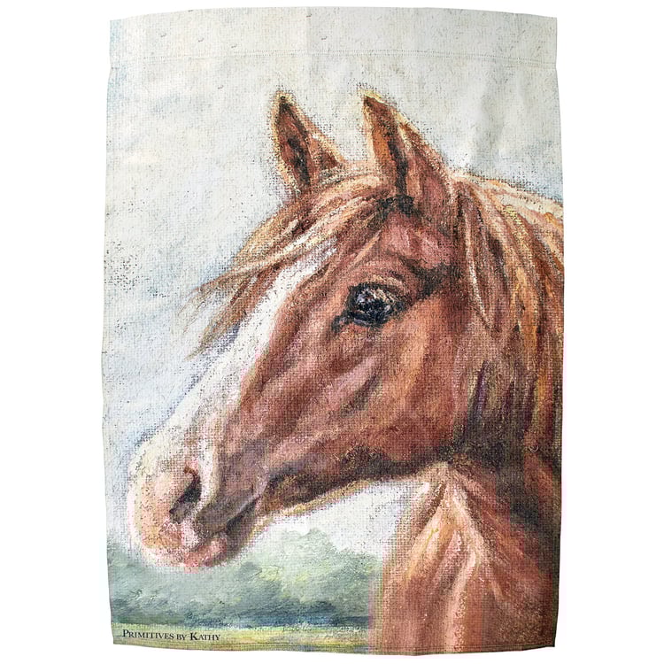 Whimsical Farmhouse Horse Flag: Double-Sided, Weather-Resistant Outdoor Decor