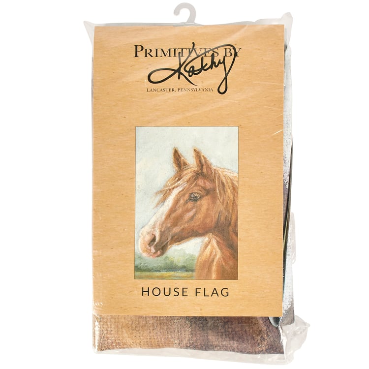 Whimsical Farmhouse Horse Flag: Double-Sided, Weather-Resistant Outdoor Decor