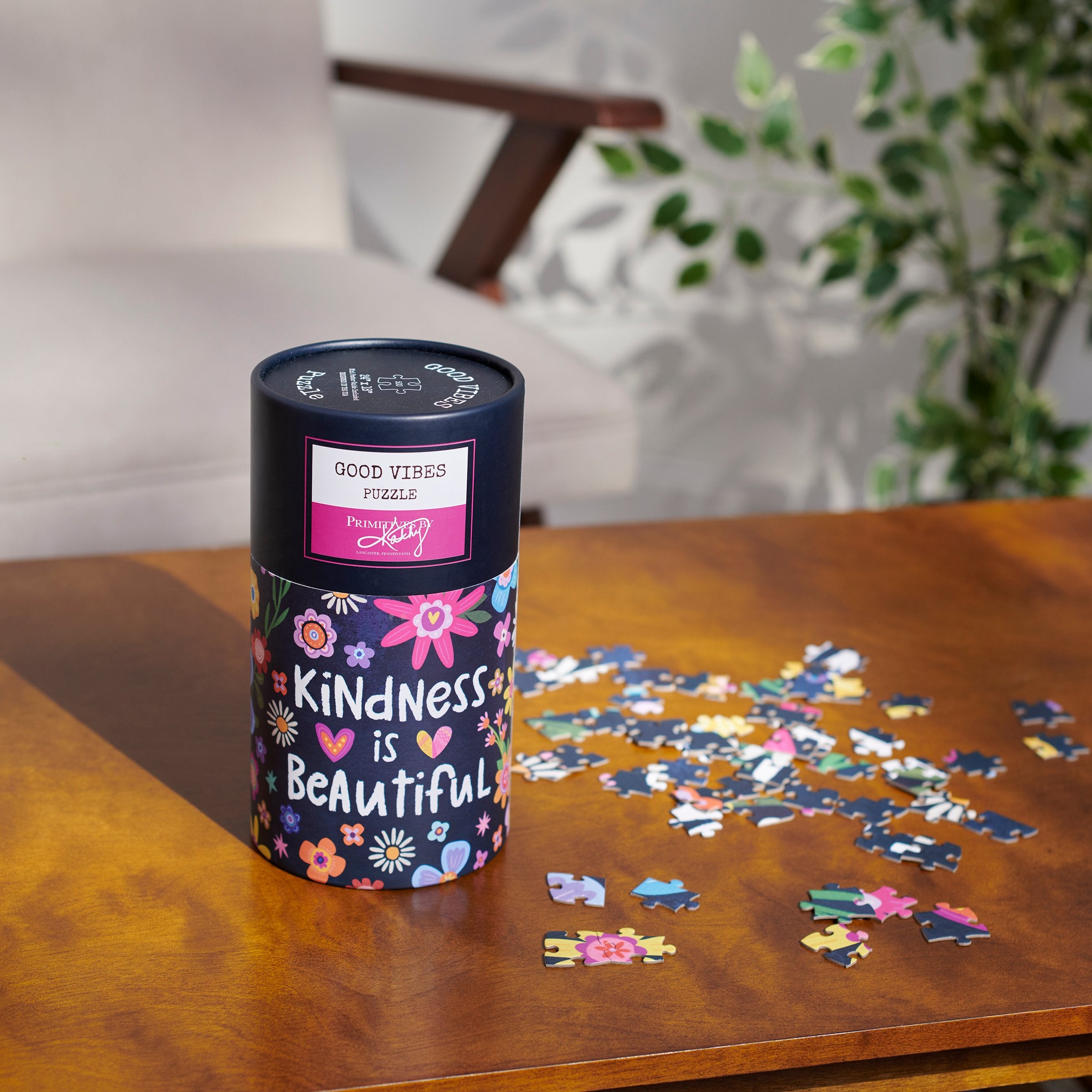 Kindness Is Beautiful 500-Piece Floral Jigsaw Puzzle by Eliza Todd