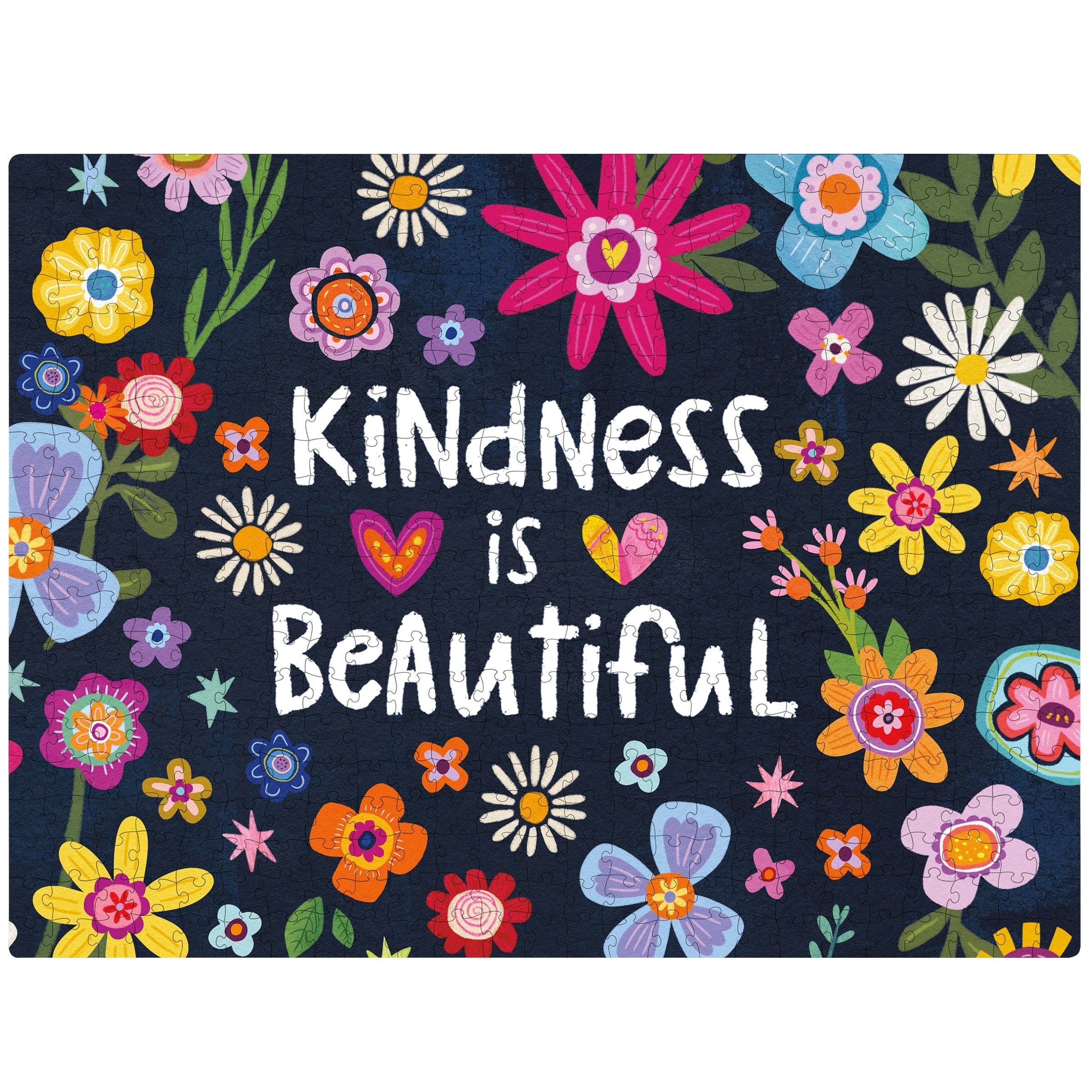 Kindness Is Beautiful 500-Piece Floral Jigsaw Puzzle by Eliza Todd