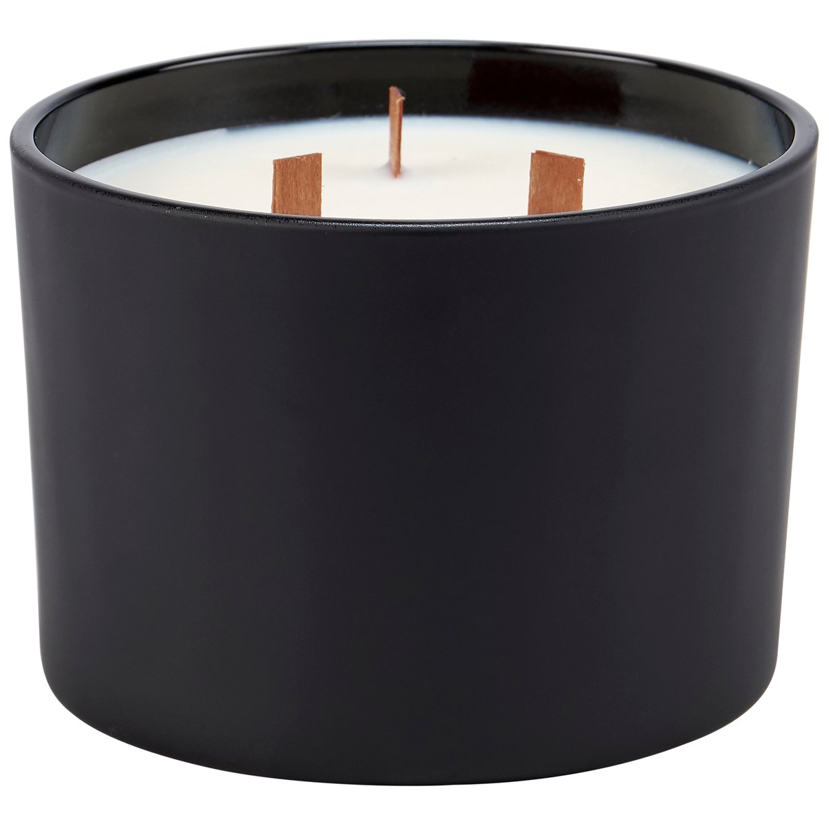 Empowering 'You Are Enough' Vanilla Scented Black Glass Candle, Triple Wooden Wicks