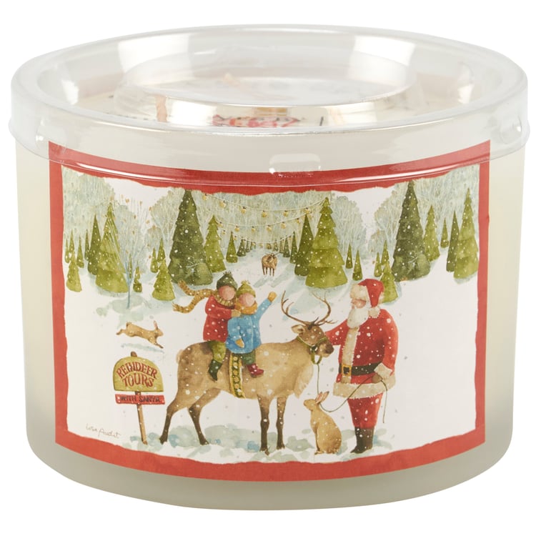 Festive Spice Scented Santa's Tree Farm Christmas Candle - 3-Wick Soy Wax