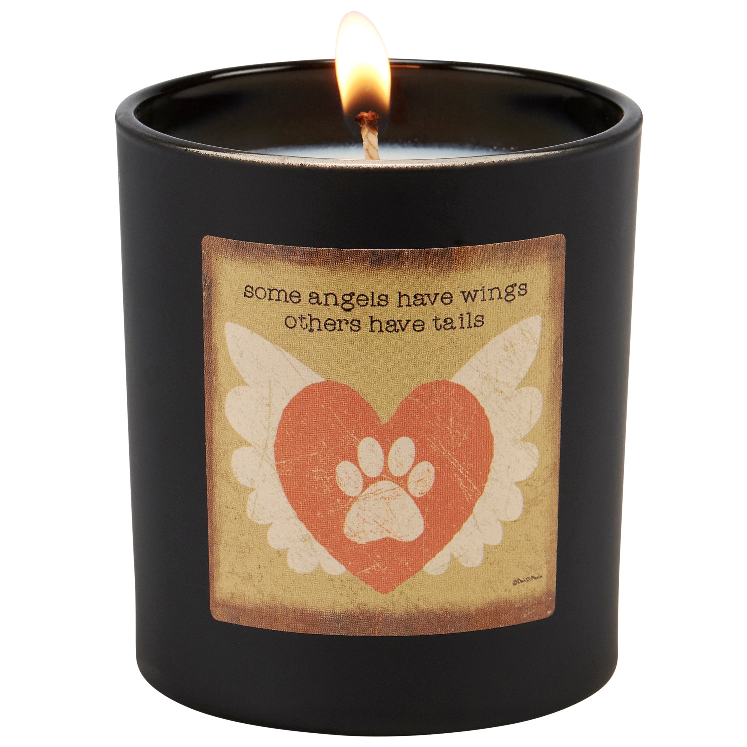 Heartwarming Pet Memorial Candle: Angels Have Tails, Lavender Scented, Soy Wax