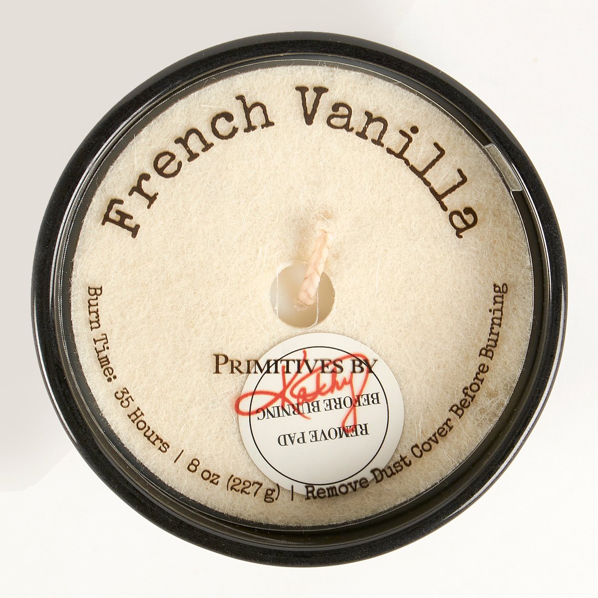 Rustic Matte Black Glass Detective Sniffer French Vanilla Scented Candle