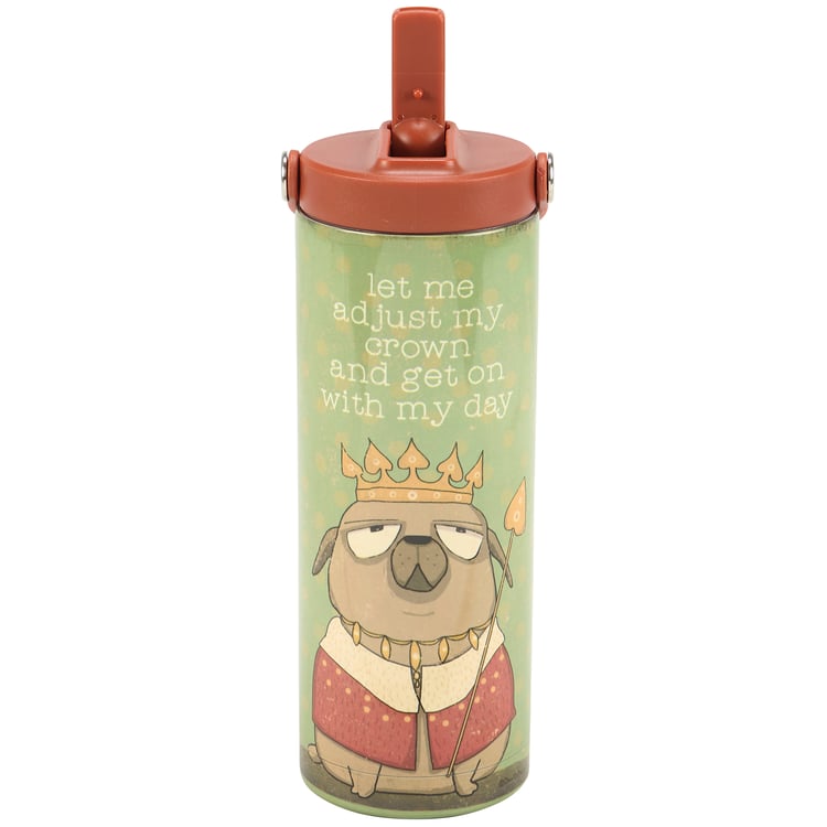 Sassy Dog Crown Insulated 20oz Stainless Steel Sport Water Bottle with Straw