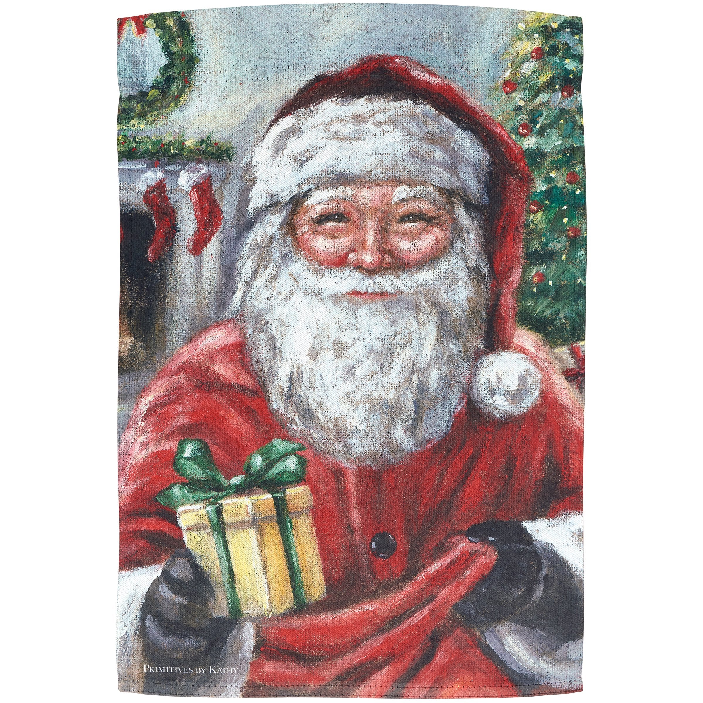Festive Double-Sided Christmas Eve Santa Garden Flag - Durable Outdoor Holiday Decor